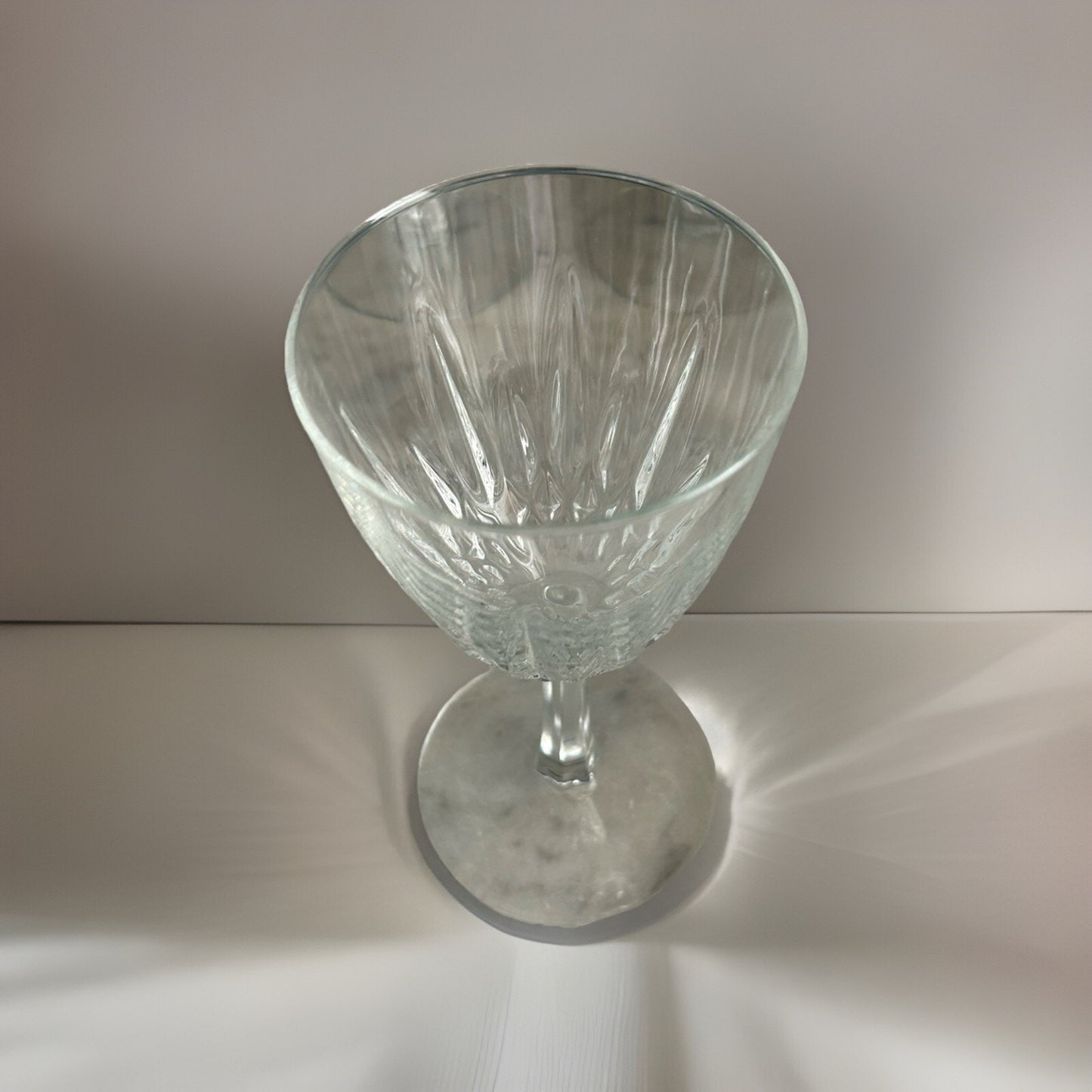 (4) Cristal D'Arques Diamant Claret 5 3/4” Wine Glasses France Vintage Clear