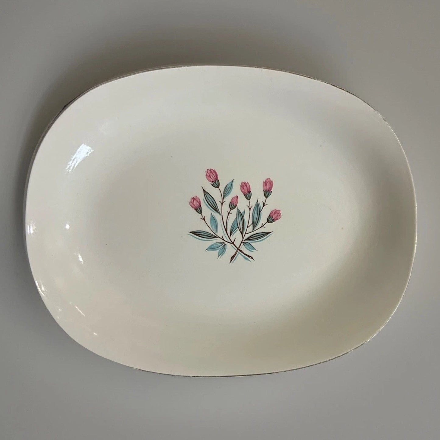Wedgewood England PINK HOPE Circa 1960 Oval Serving Platter GC Vintage