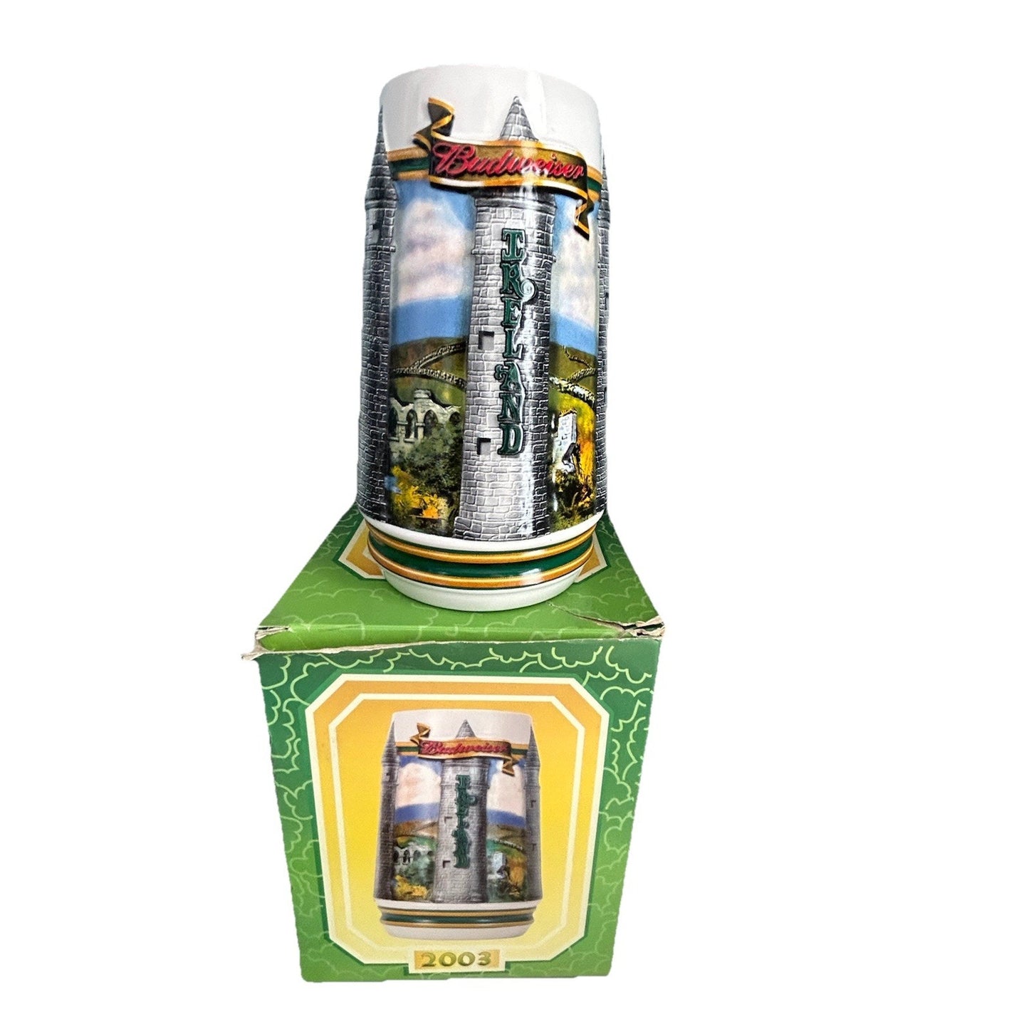 Budweiser 2003 St. Patrick's Day Tradition & Heritage Beer Stein Ireland Irish