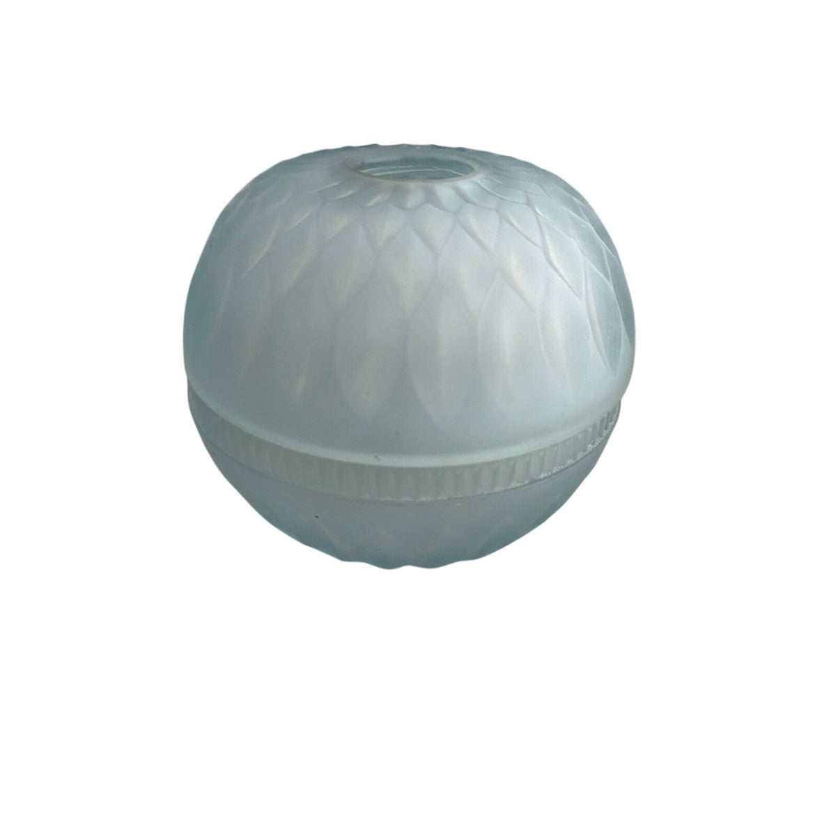 Fairy Lamp Indiana Glass Blue Satin Mount Vernon 2 pc Fairy Light 4.5"T x 5"Diameter