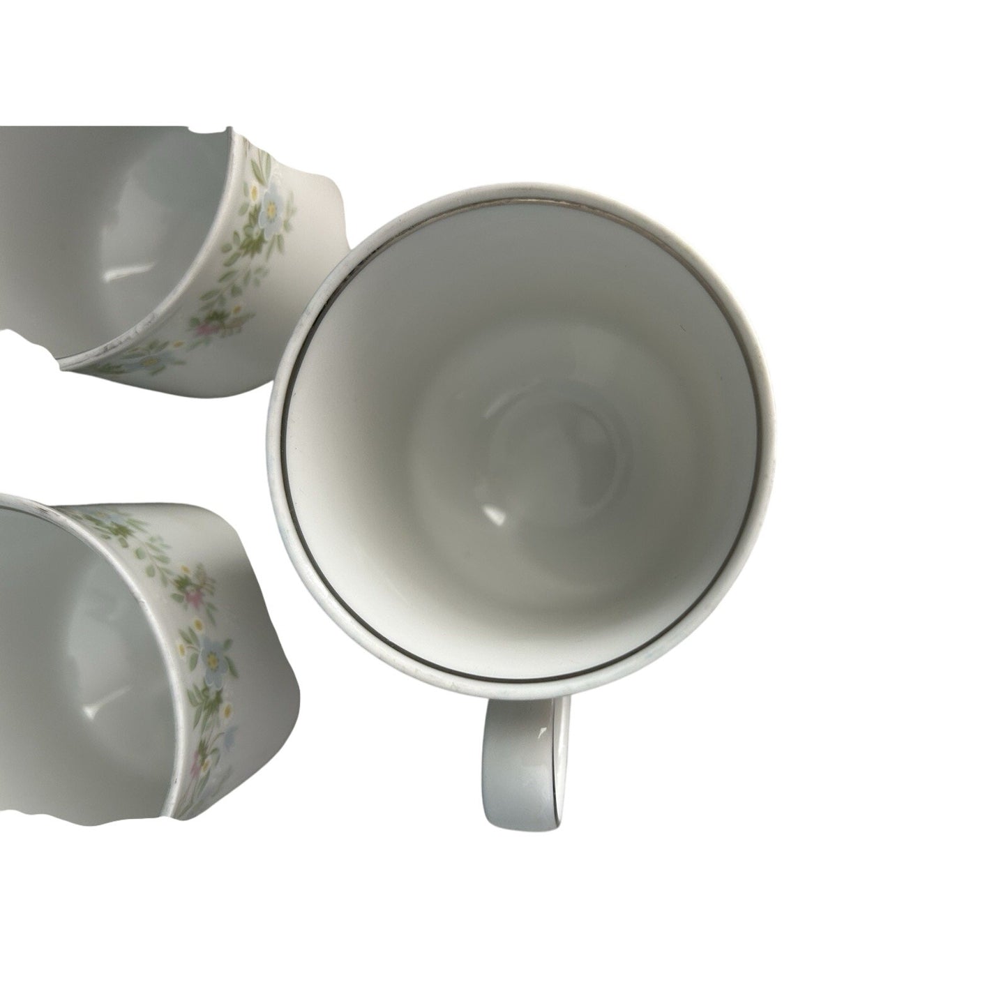 (3) Johann Haviland Bavaria Forever Spring Coffee Mugs Tea Cups Germany Flowers