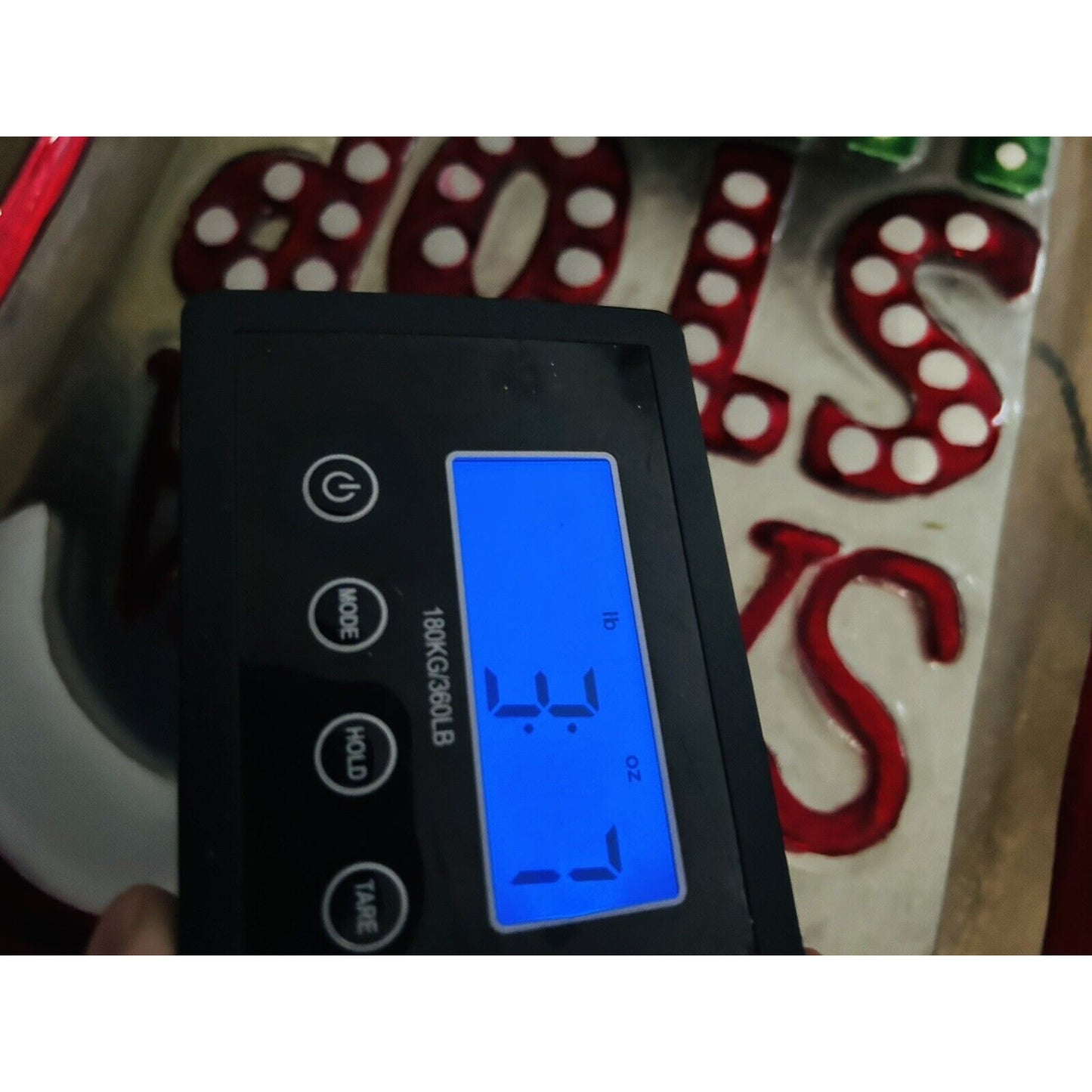 17” x 12” Large Christmas Serving Platter Infused Glass 14" Santa Stops Here