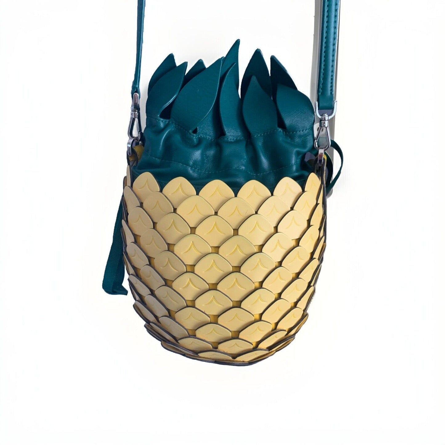 Kate Spade New York Pineapple Crossbody Yellow Green Leather Purse Novelty