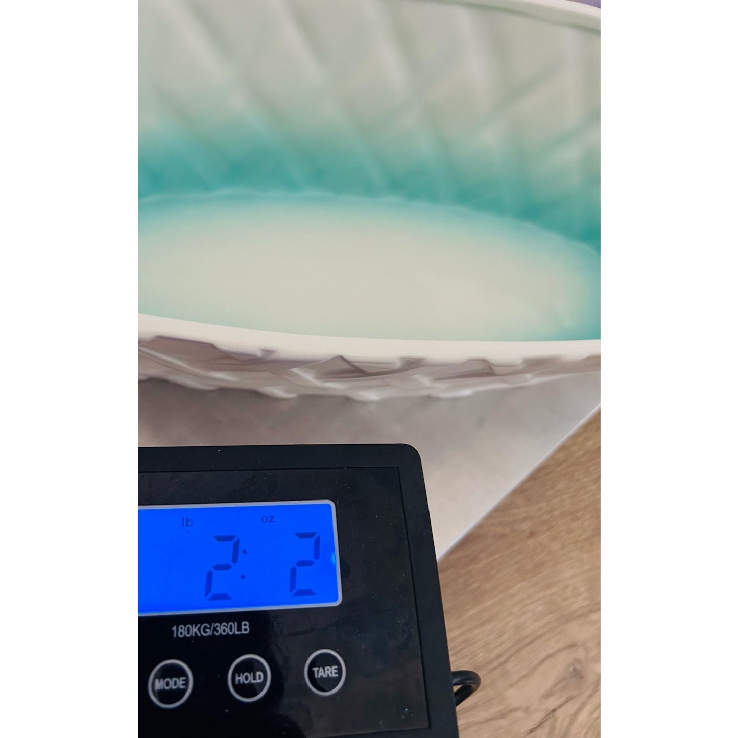 New 2013 Target Ceramic Ombré Easter Basket Serving Bowl Dish White Teal Spring