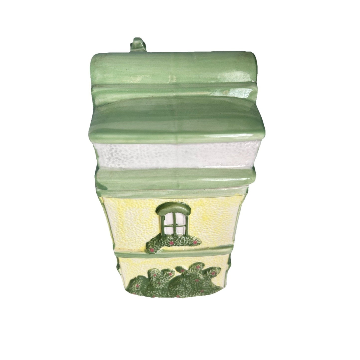 Post Office Ceramic Cookie Jar Vintage Collectible Canister Town Building USPS