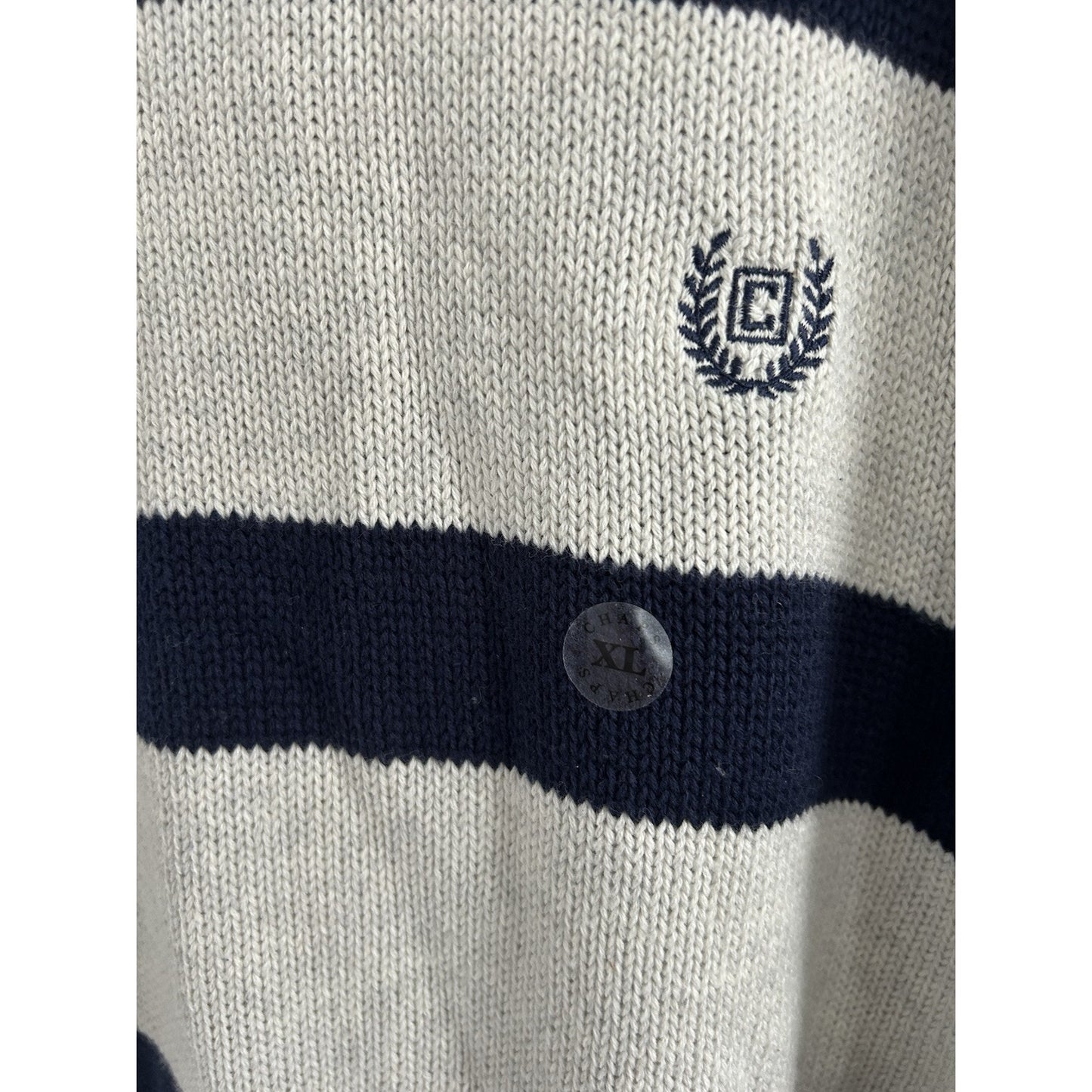 NWT Chaps (XL) Kent Arrow HTR Blue Striped Pullover Sweater Men's XL