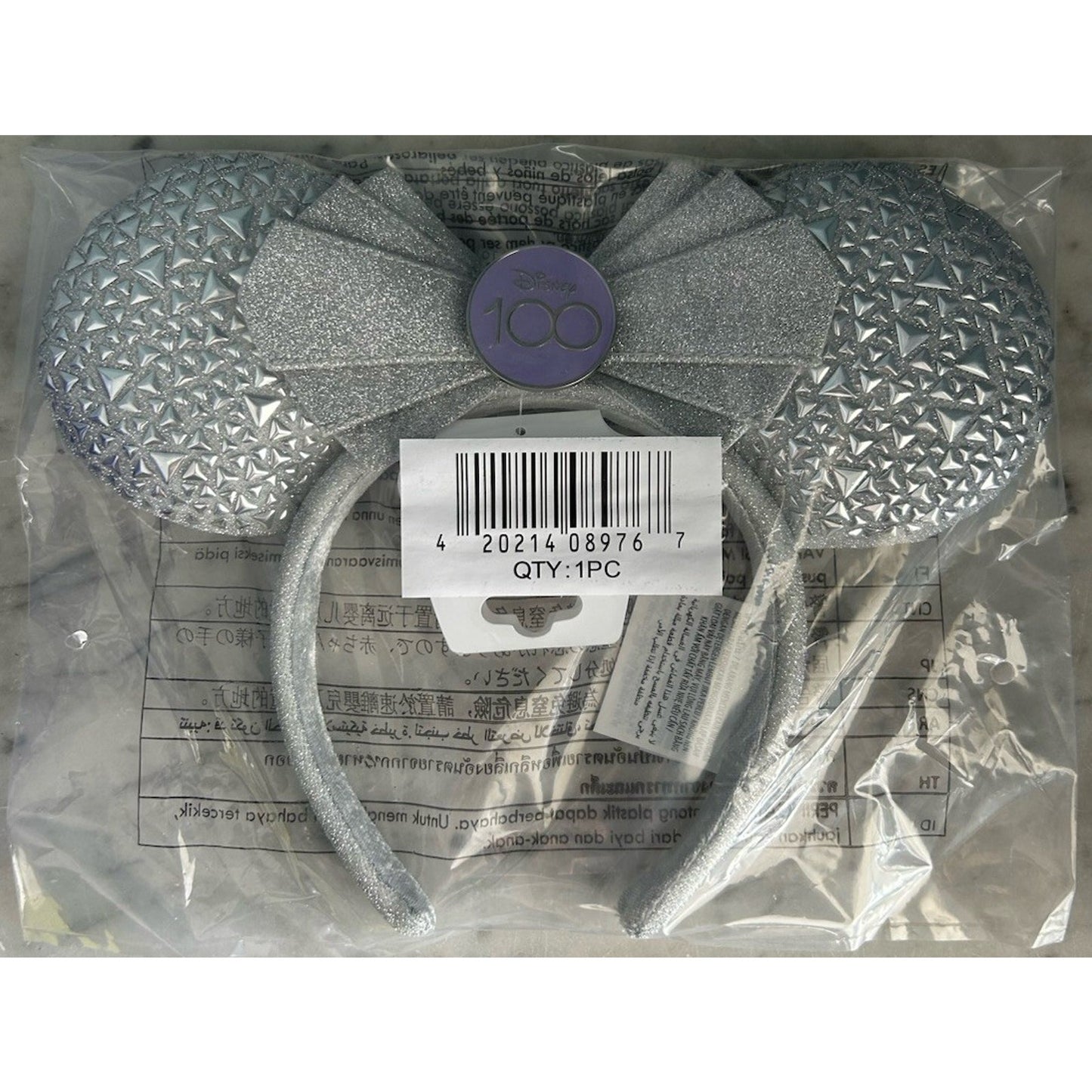 NWT Disney 100 Years Ears Platinum Celebration Minnie Headband Cast Member