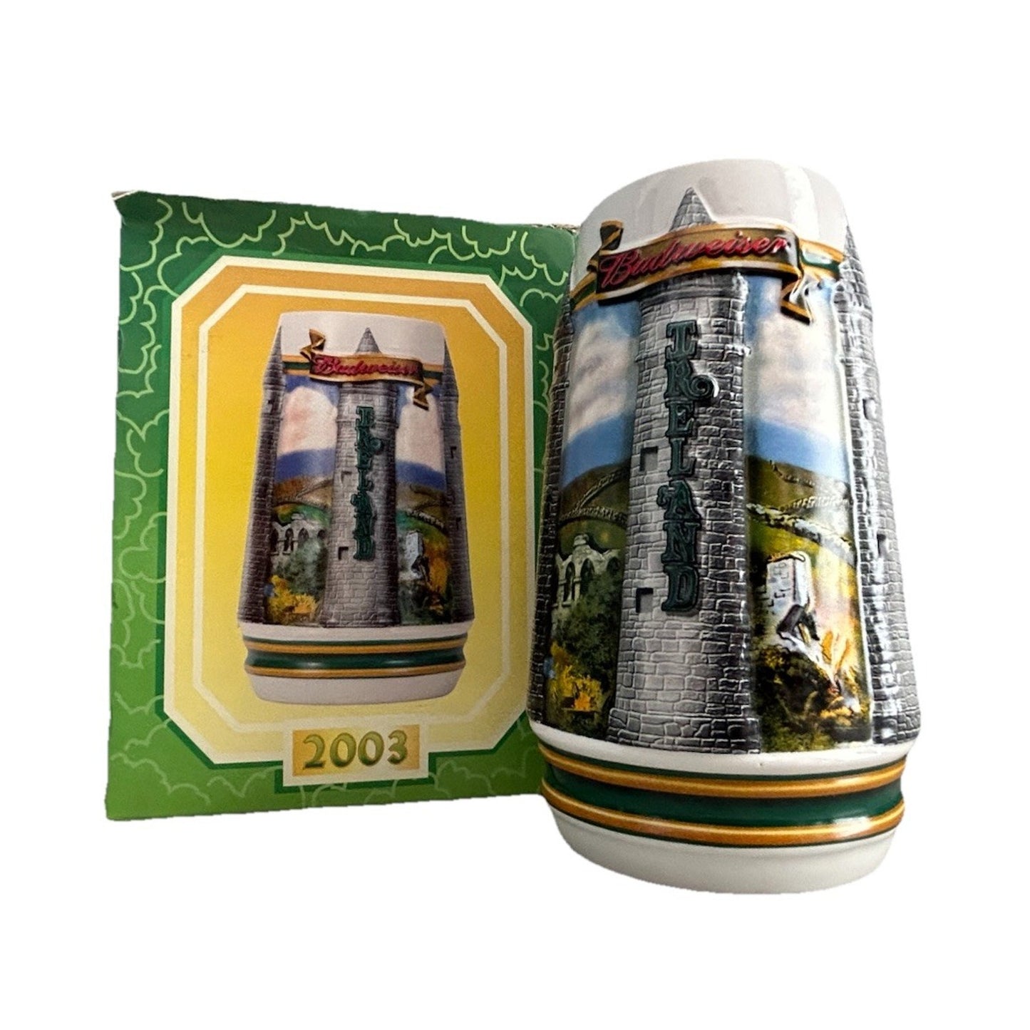 Budweiser 2003 St. Patrick's Day Tradition & Heritage Beer Stein Ireland Irish