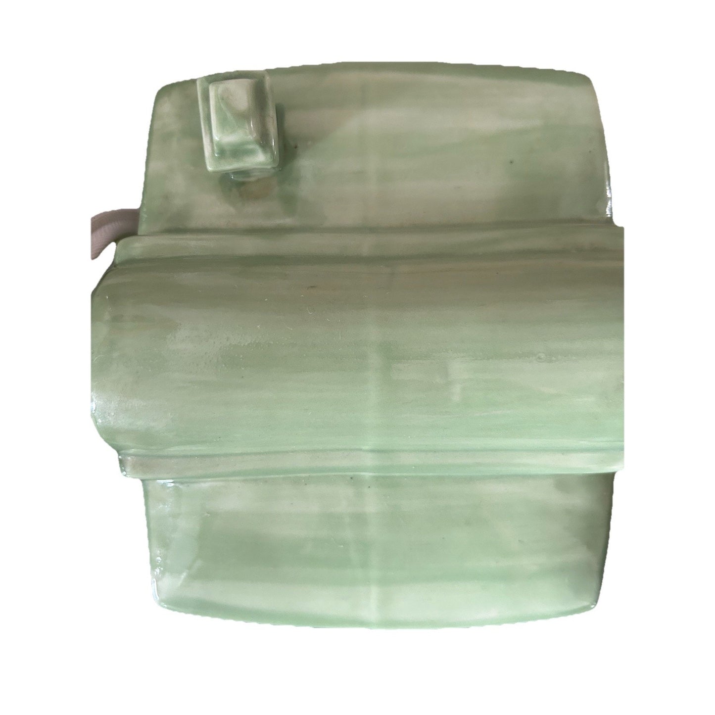 Post Office Ceramic Cookie Jar Vintage Collectible Canister Town Building USPS