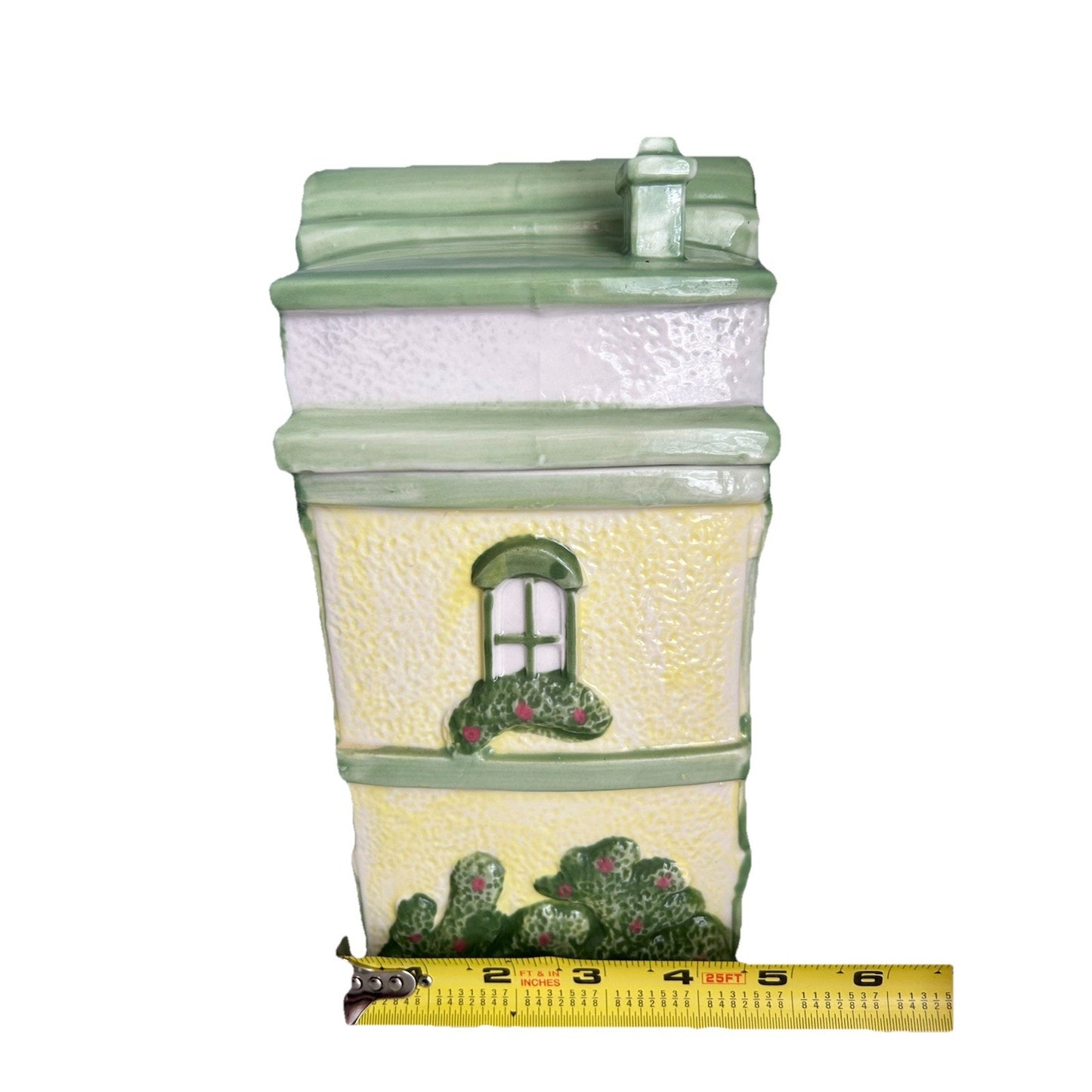 Post Office Ceramic Cookie Jar Vintage Collectible Canister Town Building USPS