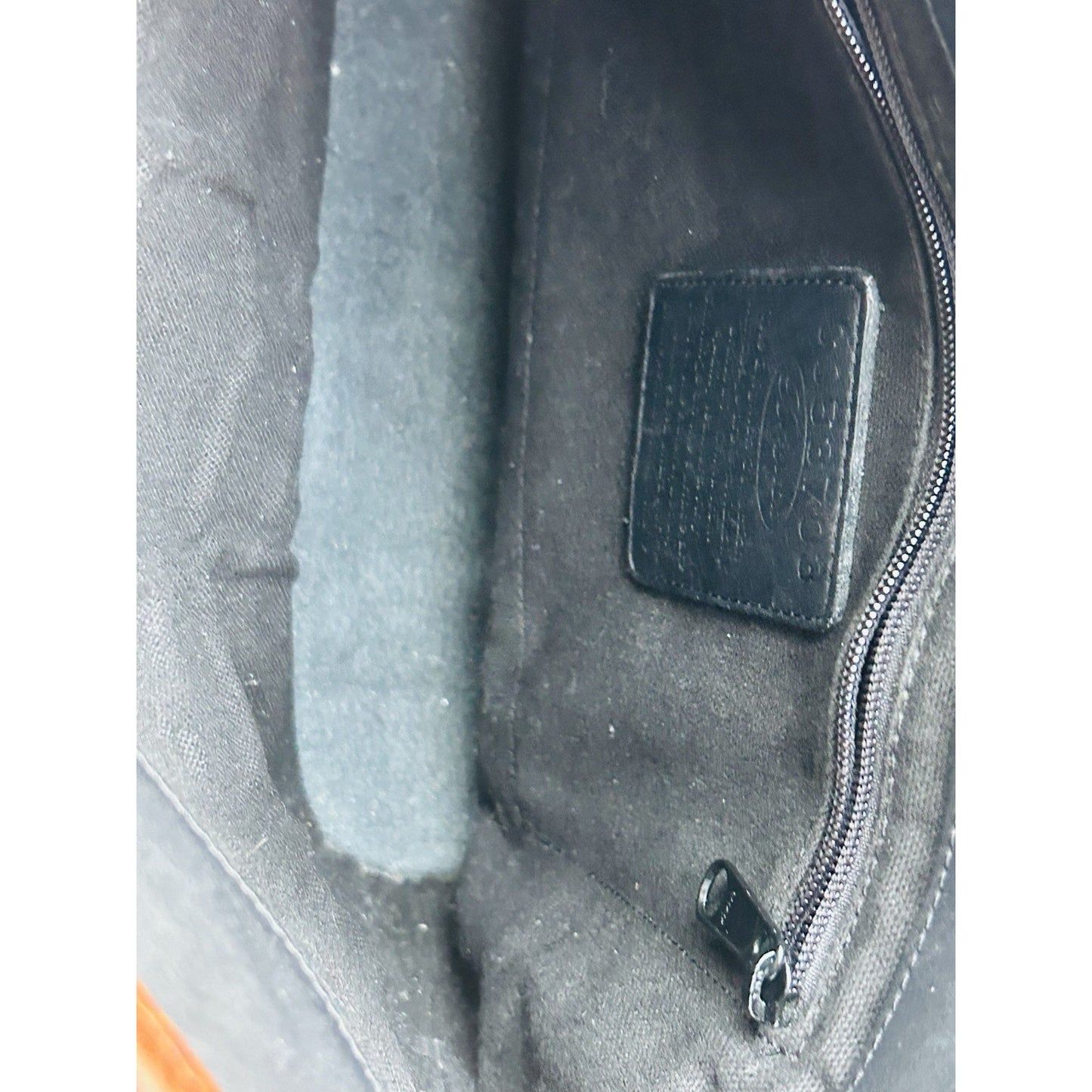 Vintage Brighton Black Leather Caroline Bucket Bag Purse Hearts Brown Croc Tote