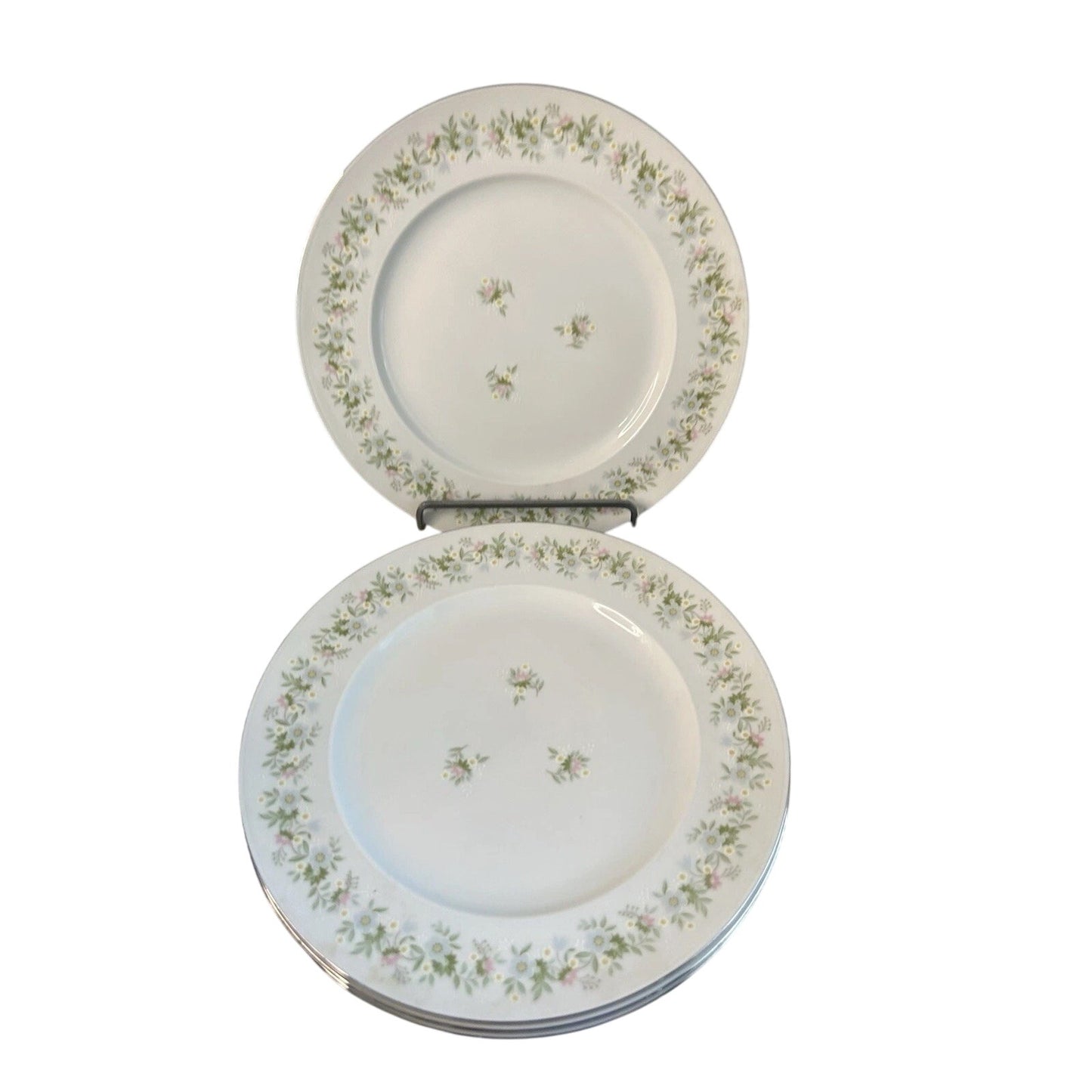 4 Johann Haviland “Forever Spring” 10” Dinner Plates Porcelain Germany EUC
