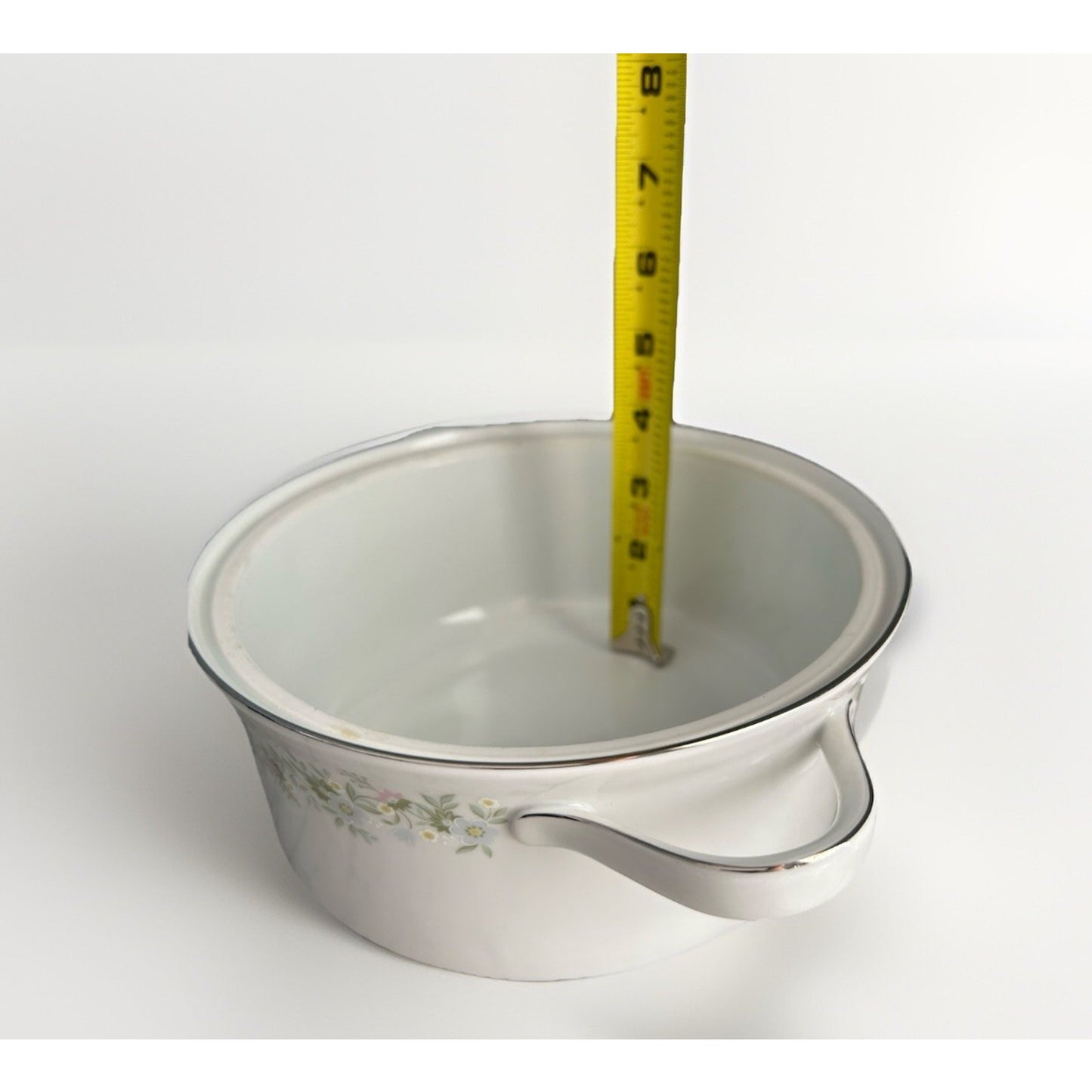 Haviland Forever Spring Covered Vegetable Bowl Casserole Dish 8” Platinum Trim