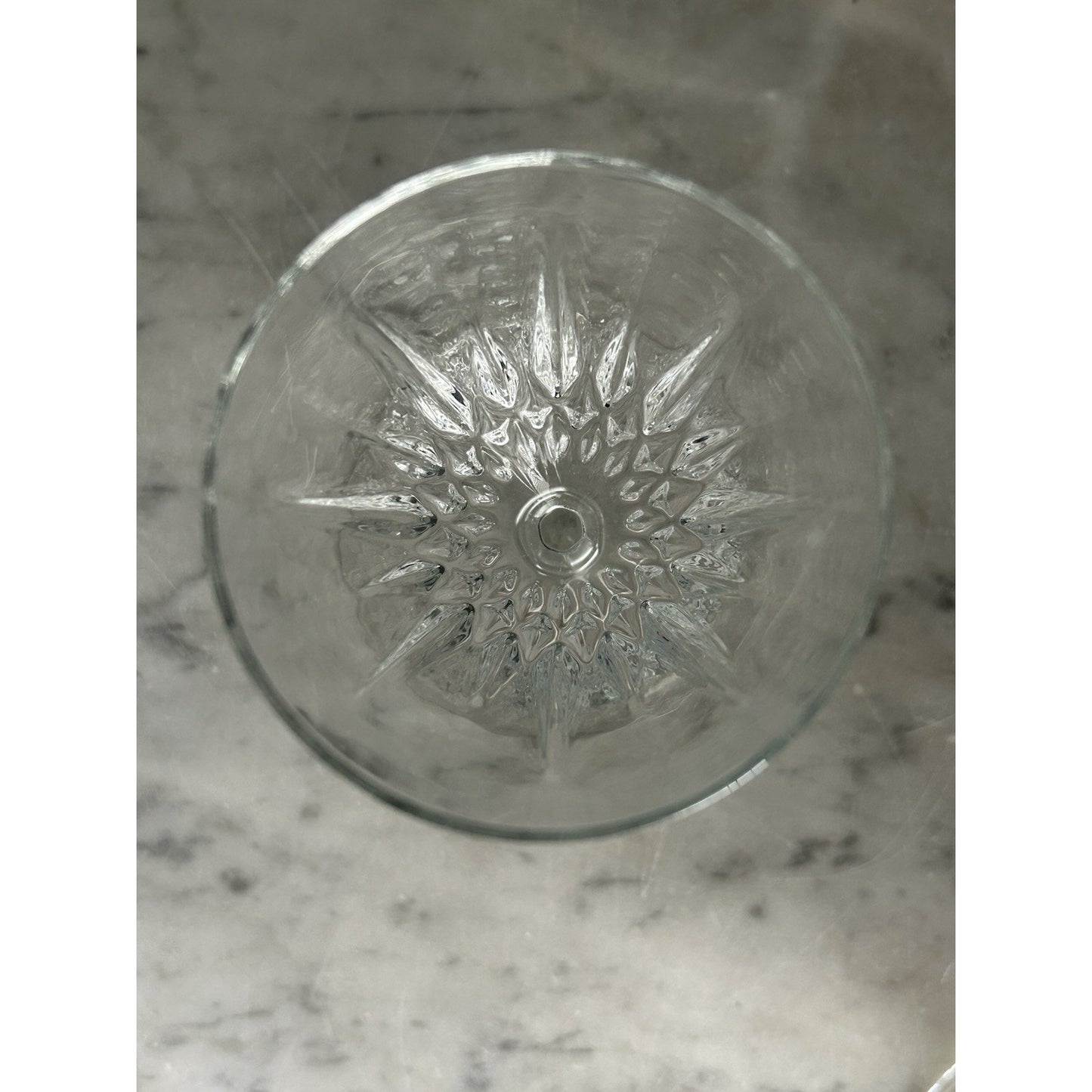 (6) Cristal D'Arques Diamant Claret 5 3/4” Wine Glasses France Vintage Clear