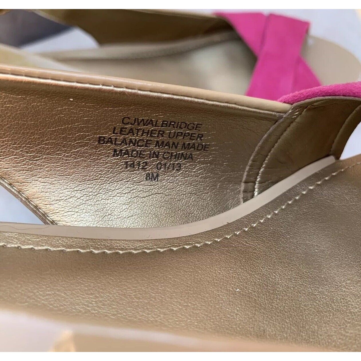 Circa Joan & David Walbridge Size 8 Pink Platform Wedge Slingback Sandals Heels