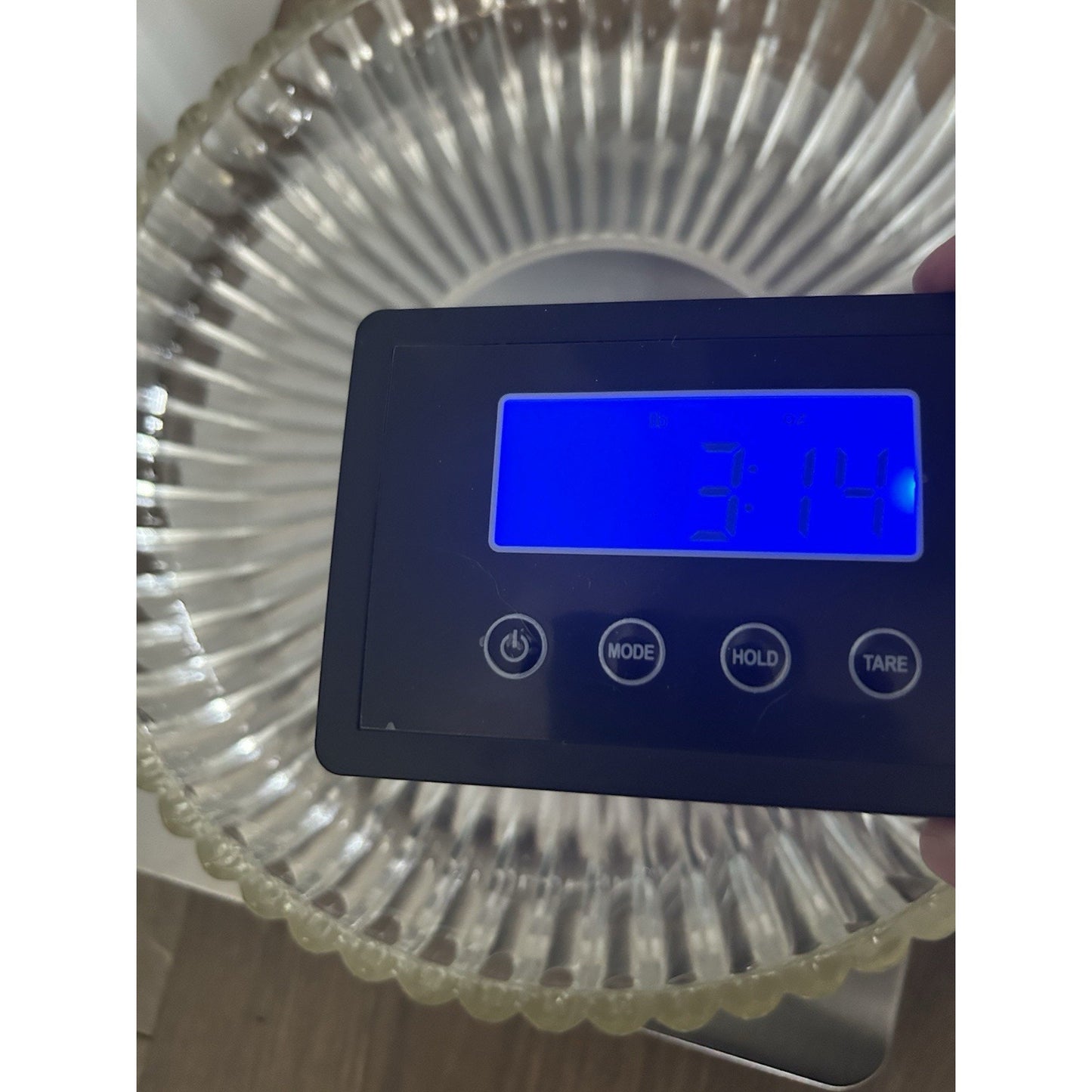 Vintage 12” Round Serving Dish National Clear Glass Jeannette Bowl Platter Tray