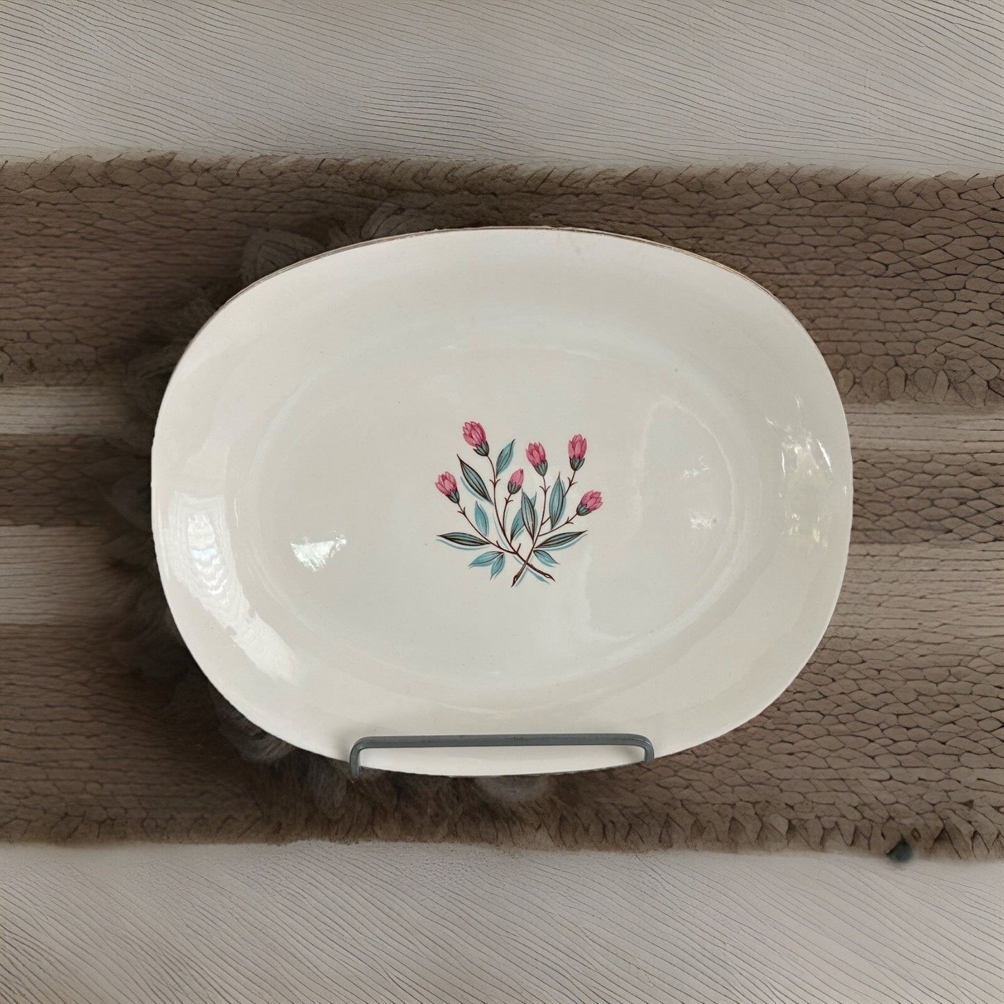 Wedgewood England PINK HOPE Circa 1960 Oval Serving Platter GC Vintage