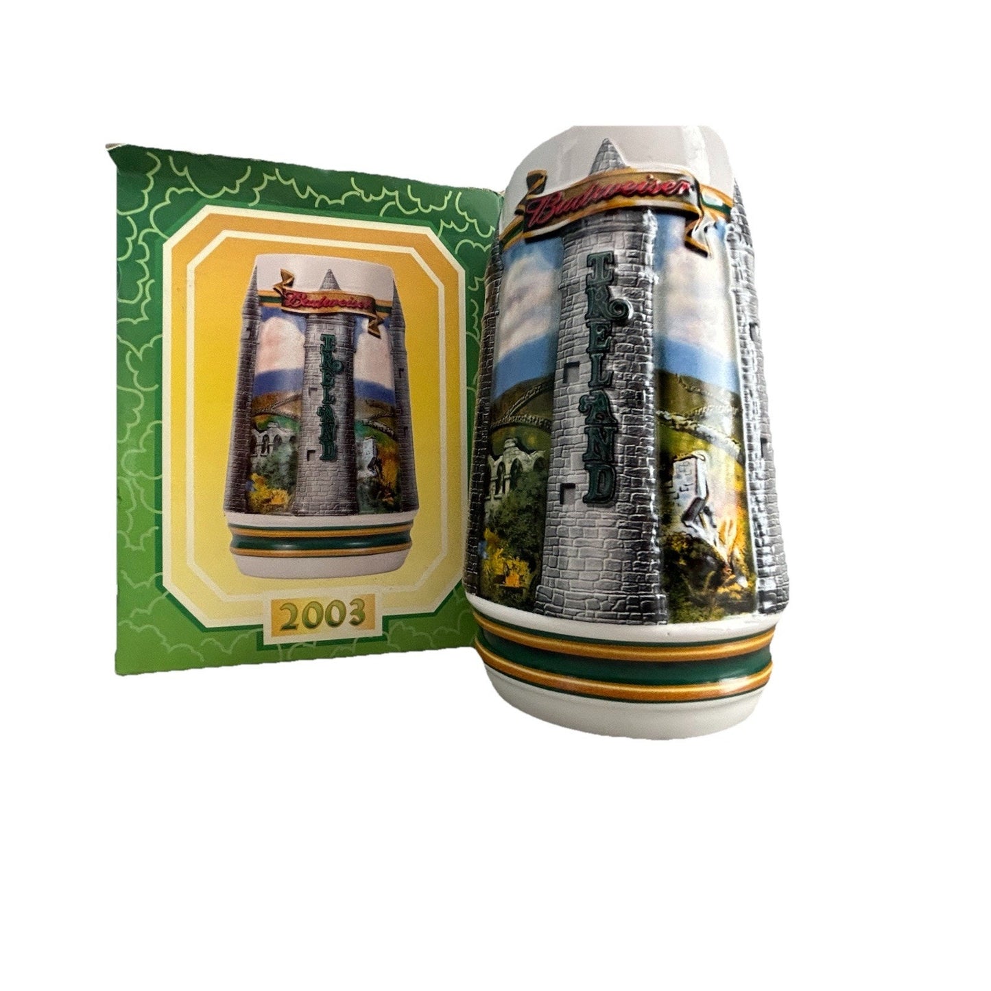 Budweiser 2003 St. Patrick's Day Tradition & Heritage Beer Stein Ireland Irish