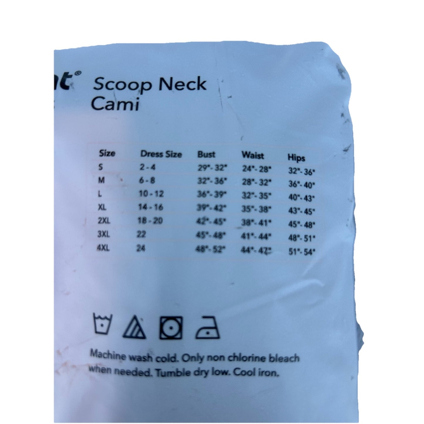 Shapermint Essentials All Day Every Day Scoop Neck Cami 4XL Black NEW 62001