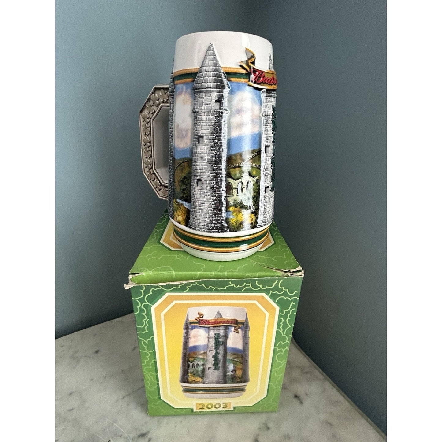 Budweiser 2003 St. Patrick's Day Tradition & Heritage Beer Stein Ireland Irish