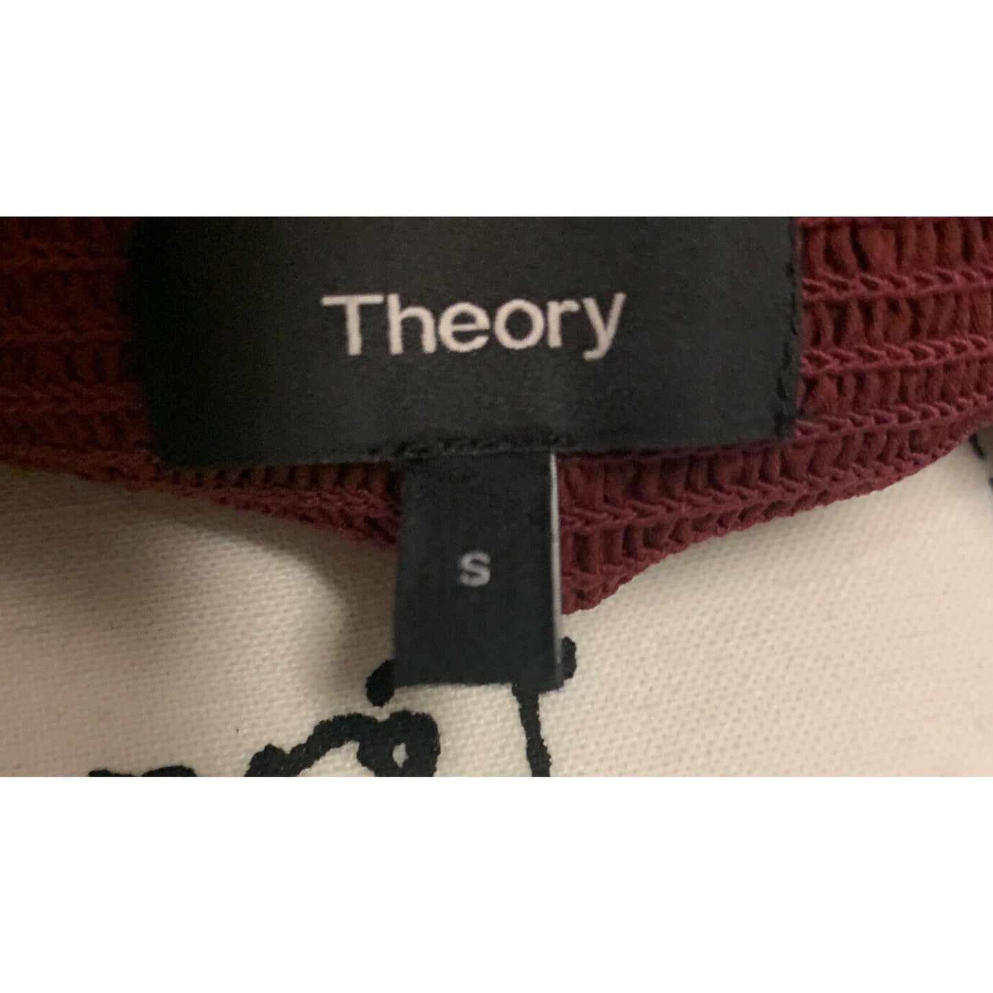 NWT Theory 100% Silk Elistaire Off Shoulder Blouse Black Cherry Small MSRP 295