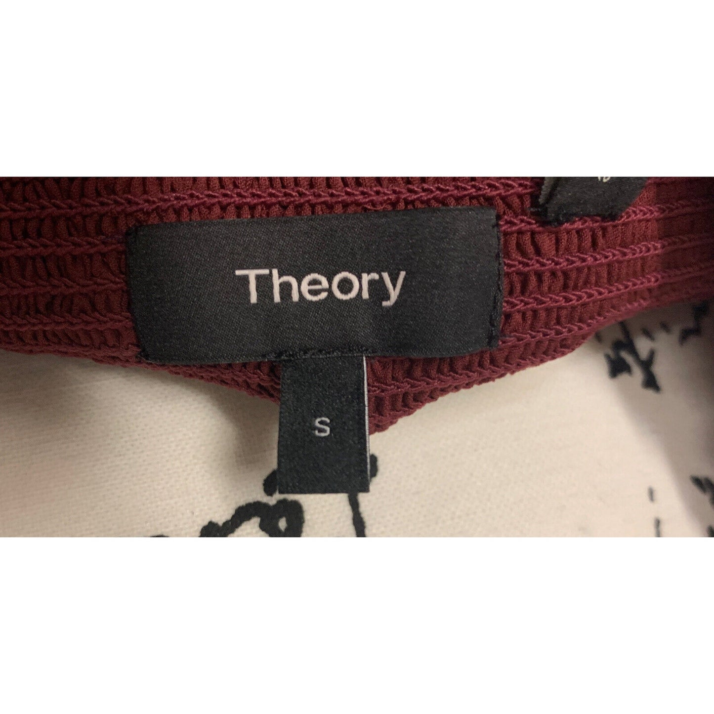 NWT Theory 100% Silk Elistaire Off Shoulder Blouse Black Cherry Small MSRP 295