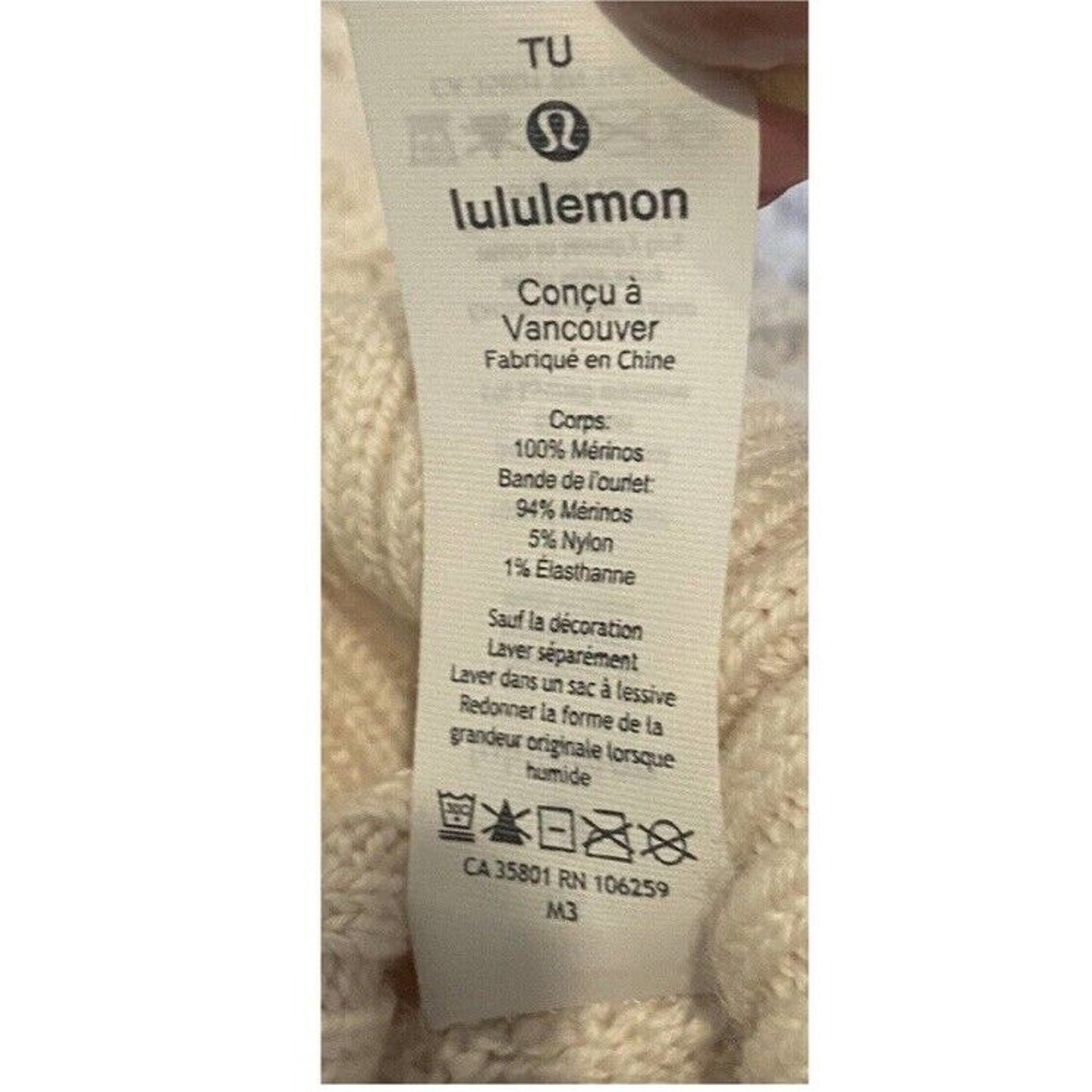 New Lululemon Rolling In The Warmth One Size Turtleneck Wool Cable Knit Poncho