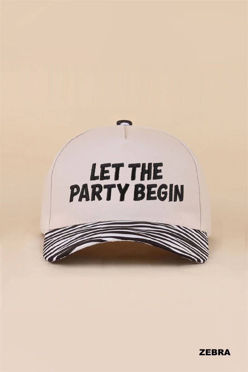 Let The Party Begin Two Tone Snapback Hat: LEOPARD / 1(ONE SIZE)