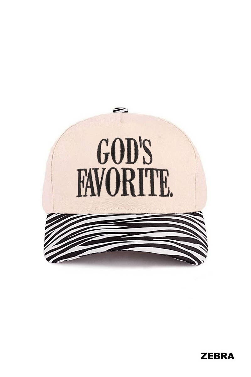 God's Favorite Two Tone Canvas Cotton Cap: FLORAL / 1(ONE SIZE)