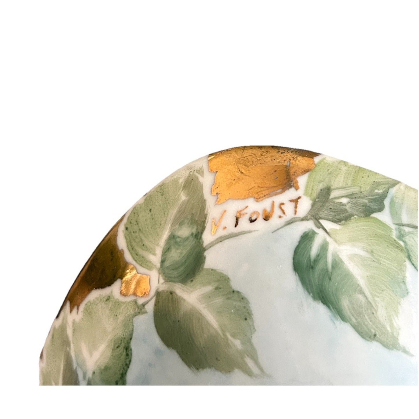 Bareuther Bavaria Lidded Dish Porcelain Germany Hand Painted Signed Foust 1959