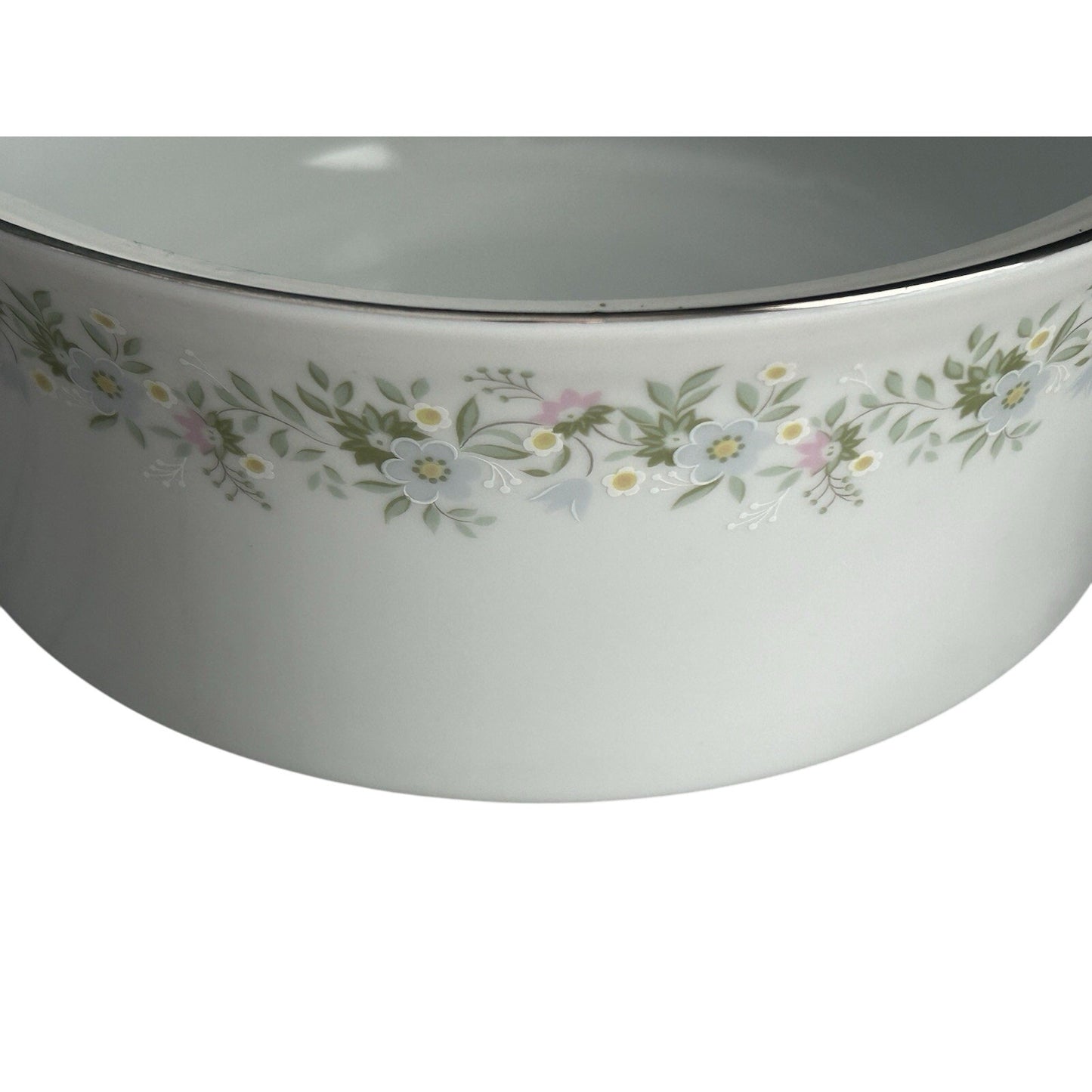 Haviland Forever Spring Covered Vegetable Bowl Casserole Dish 8” Platinum Trim