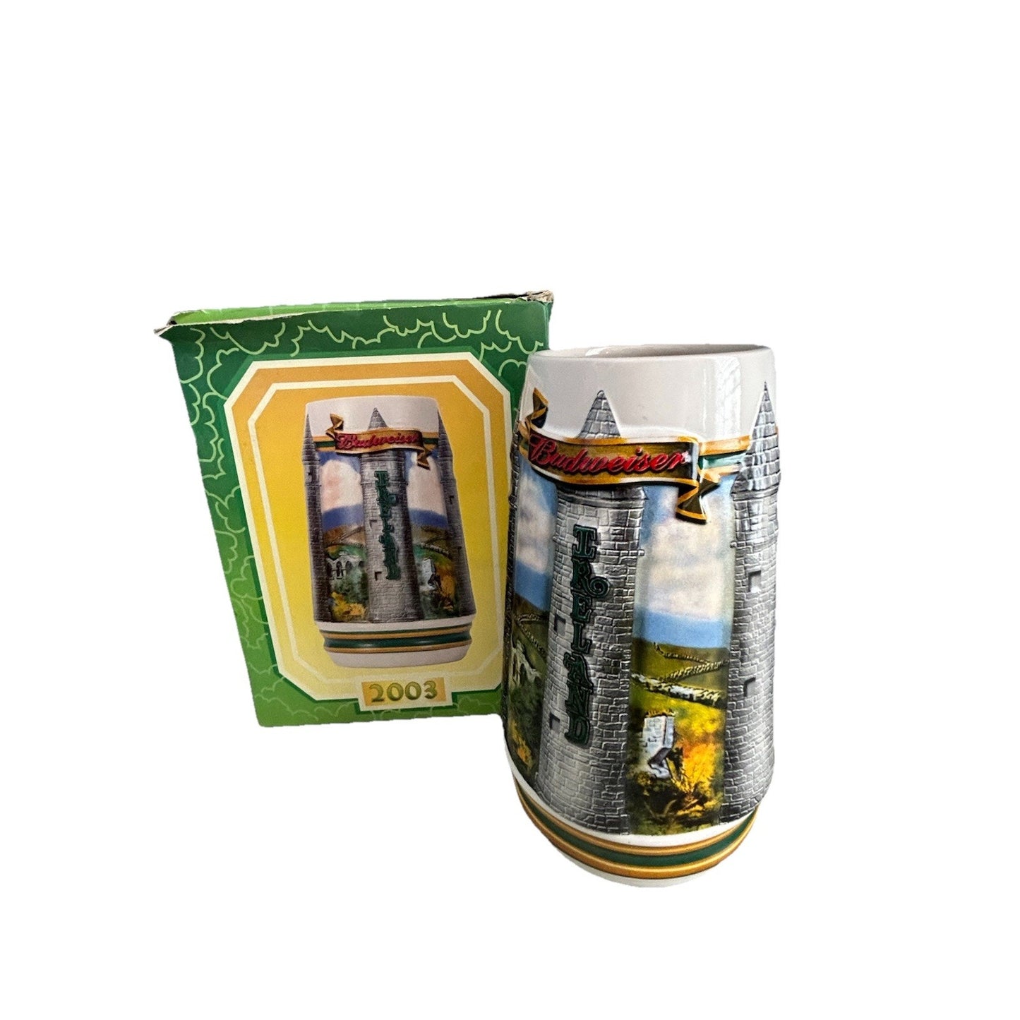 Budweiser 2003 St. Patrick's Day Tradition & Heritage Beer Stein Ireland Irish