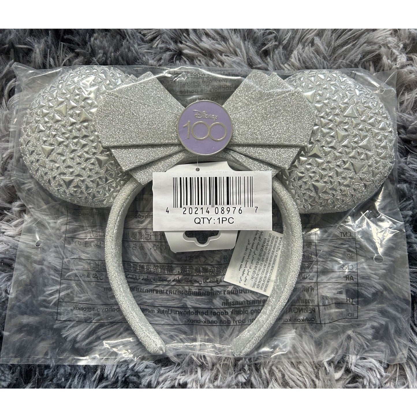 NWT Disney 100 Years Ears Platinum Celebration Minnie Headband Cast Member