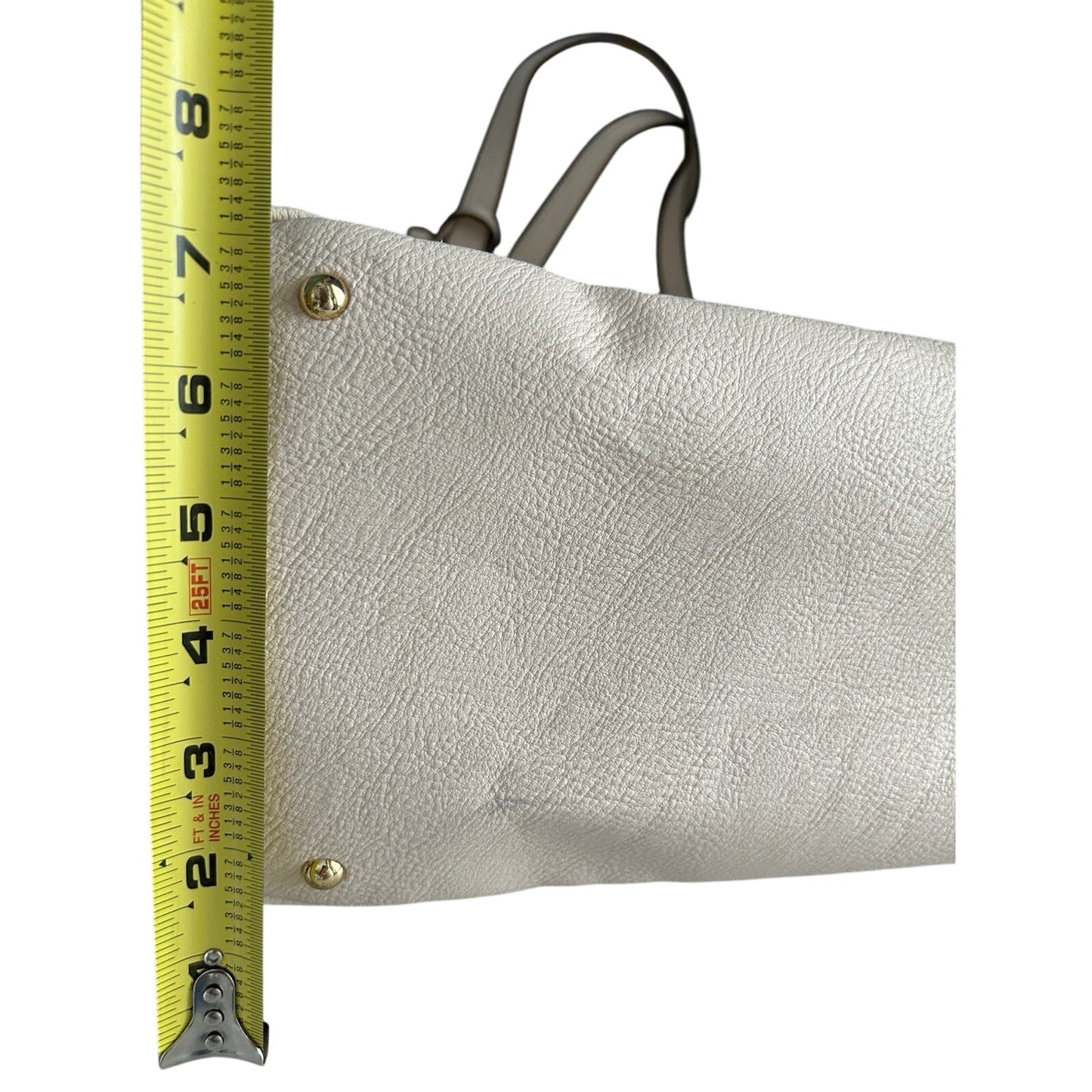 Ralph Lauren Laser Cut Perforated Chantilly Classic Tote Bag & Clutch Ivory Read