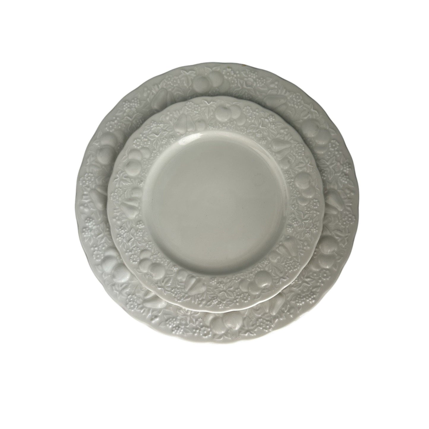 Harmony House "Bounty" Dinner Lunch Plate Set Fine China 3516 Japan Fruit Leaf