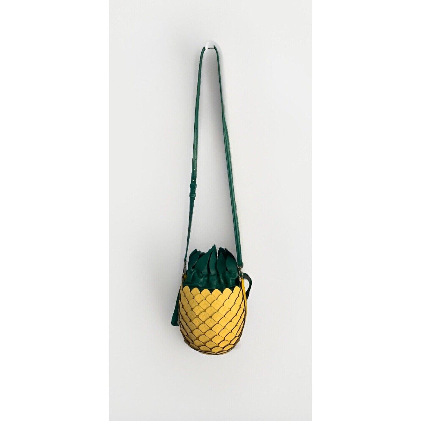 Kate Spade New York Pineapple Crossbody Yellow Green Leather Purse Novelty