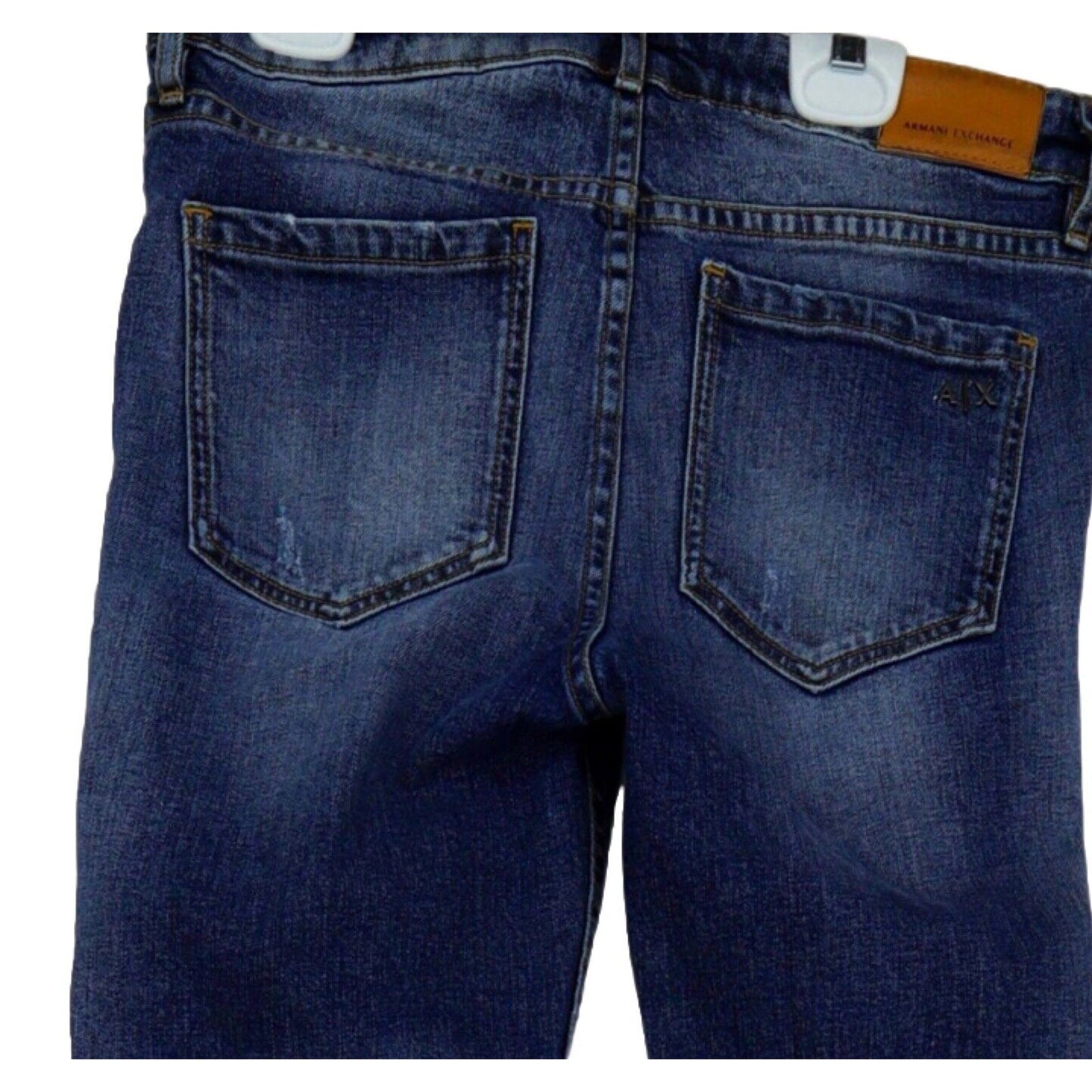 Armani Exchange Women’s Size 27 Jeans Denim Bootcut Distressed Medium Wash AX