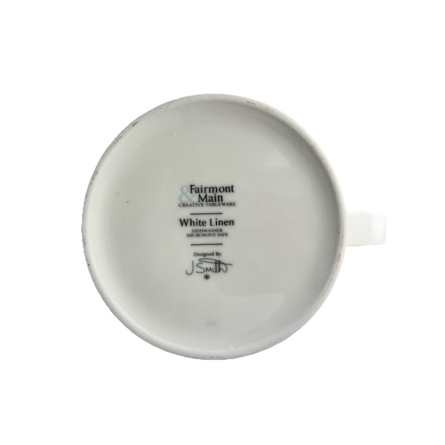 Fairmont Main White Linen Creamer Ceramic Pitcher Lines Off-White Vase Planter