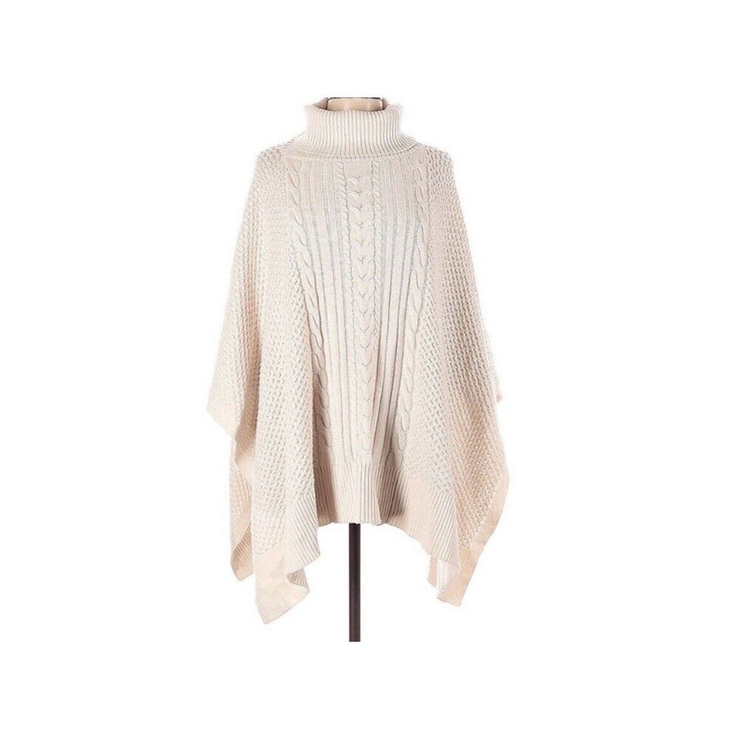 New Lululemon Rolling In The Warmth One Size Turtleneck Wool Cable Knit Poncho