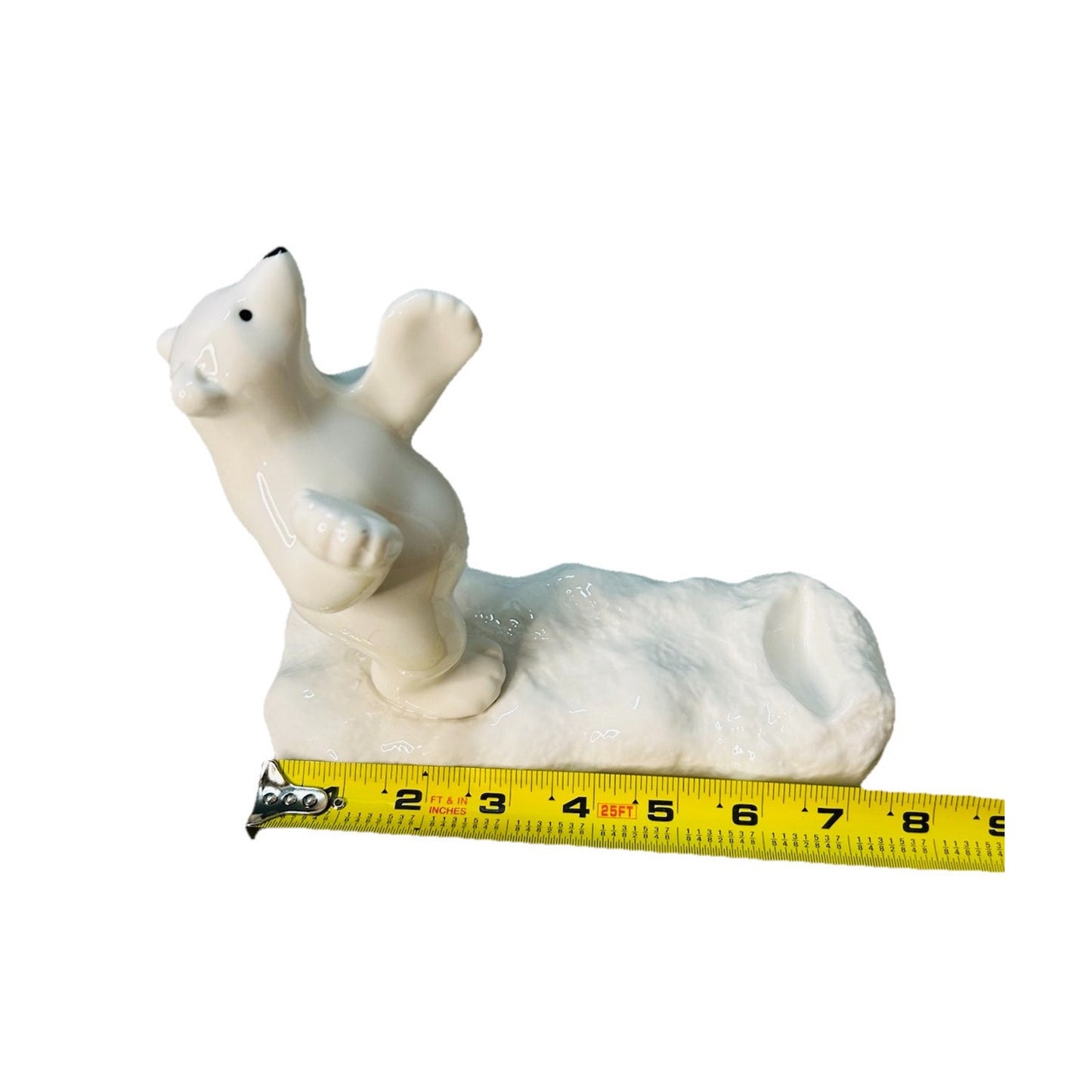New Polar Bear White Ceramic Wine Bottle Holder Stand Rack Kitchen Bar Lodge
