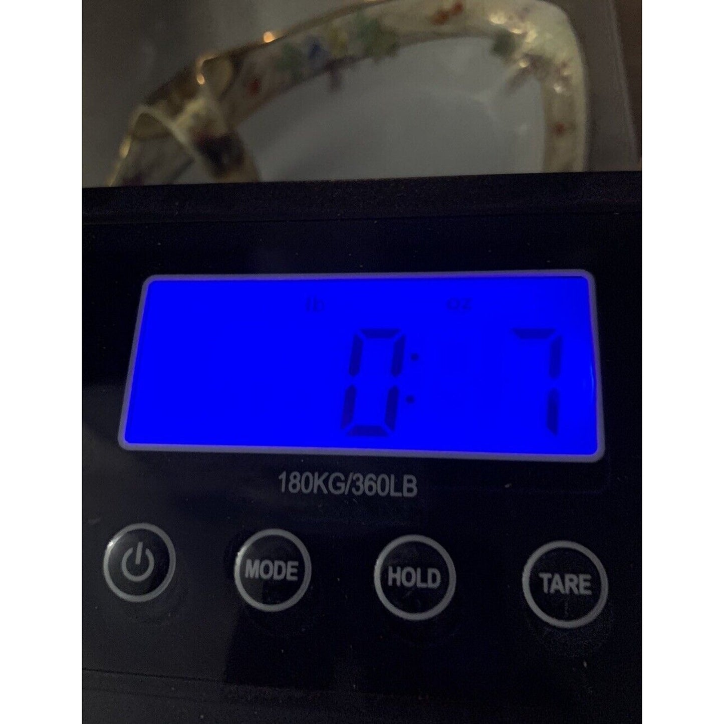 Vintage Nippon Hand Painted Divided Dish Tray w/ Finger Hole Handle Gold Flowers