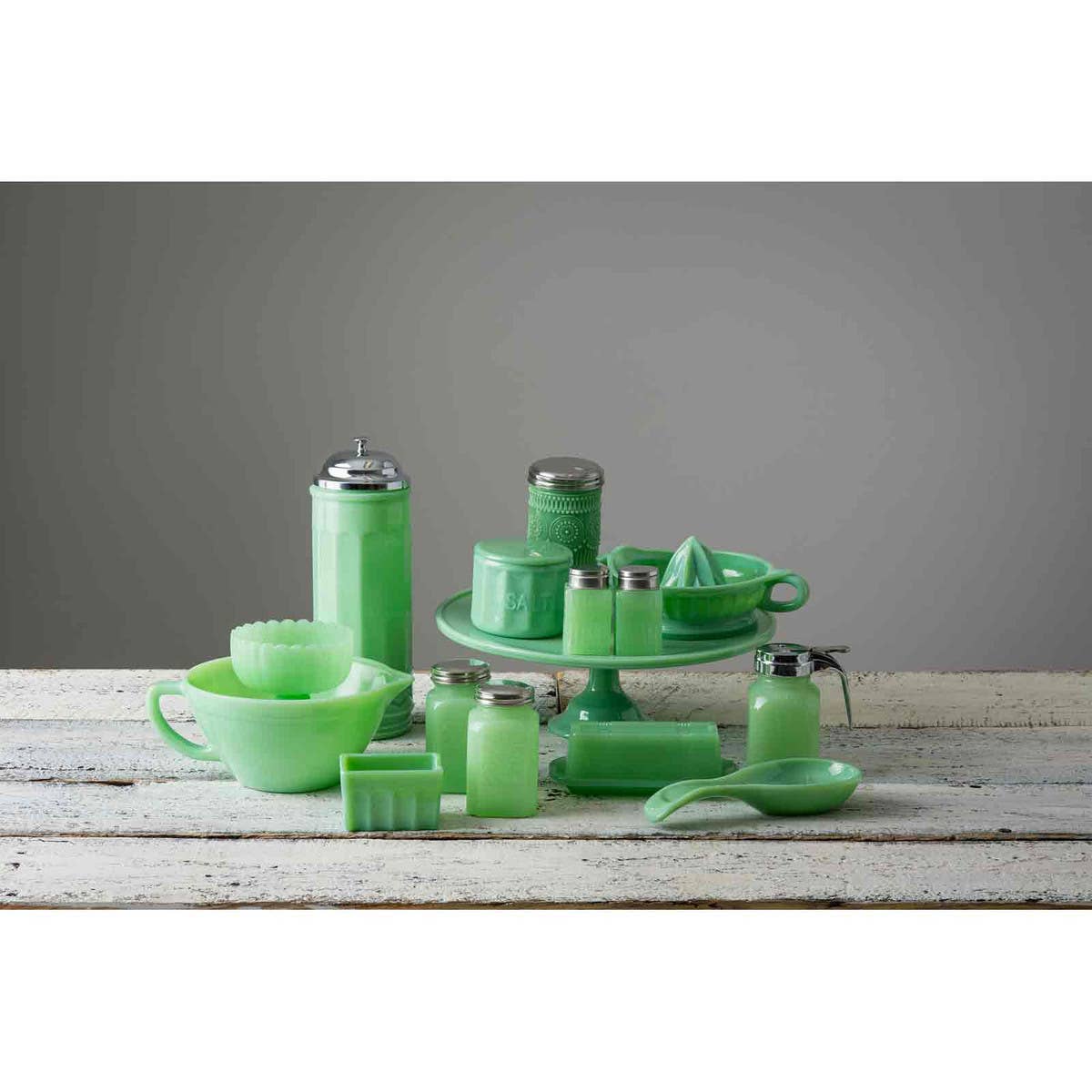 Jadeite Glass Collection Butter Dish (Holds 1 Stick)