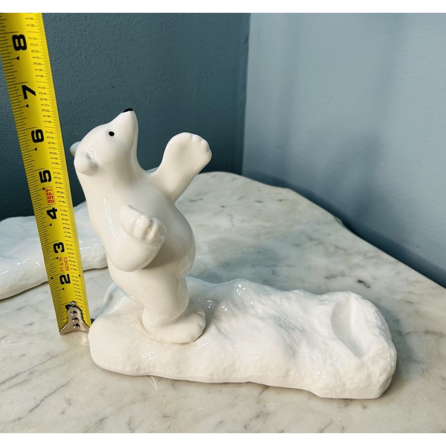 New Polar Bear White Ceramic Wine Bottle Holder Stand Rack Kitchen Bar Lodge