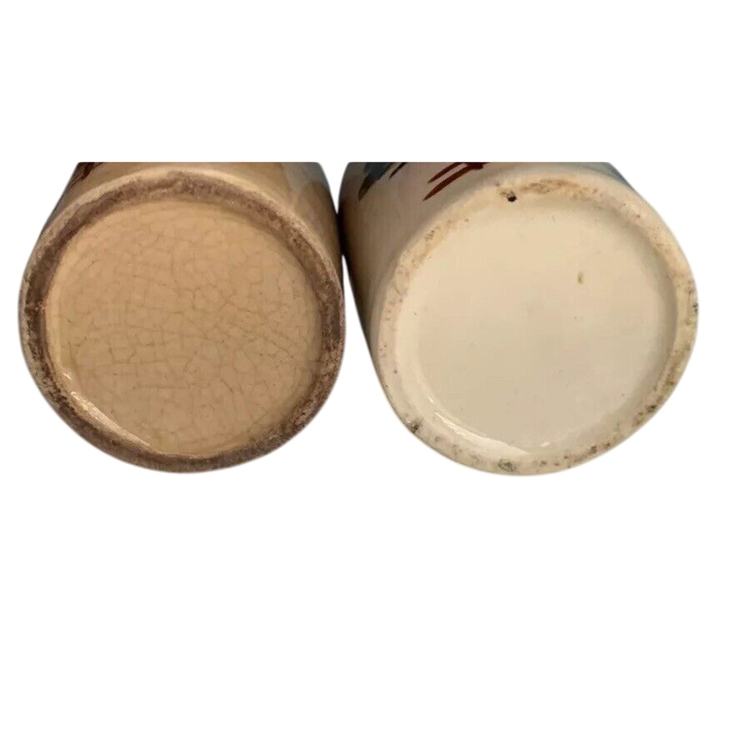 Vintage Relco Blue Rooster Oil Vinegar Cruet Brown Jug Country Kitchen Japan