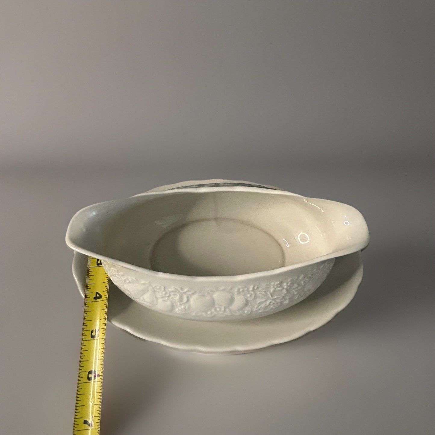 Harmony House Bounty Gravy Boat w/ Attached Underplate Fine China 2516 Japan EUC