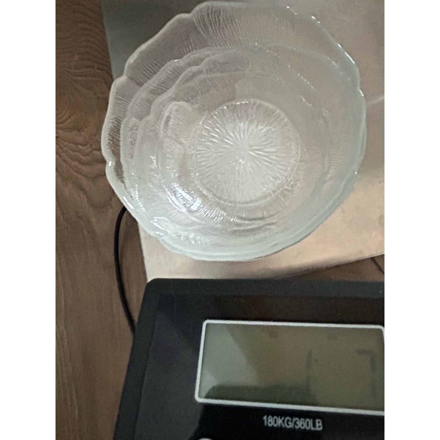 (4) Arcoroc Fleur Small Fruit Dessert Bowls 4.75” Berry Bowl Flower Clear Glass