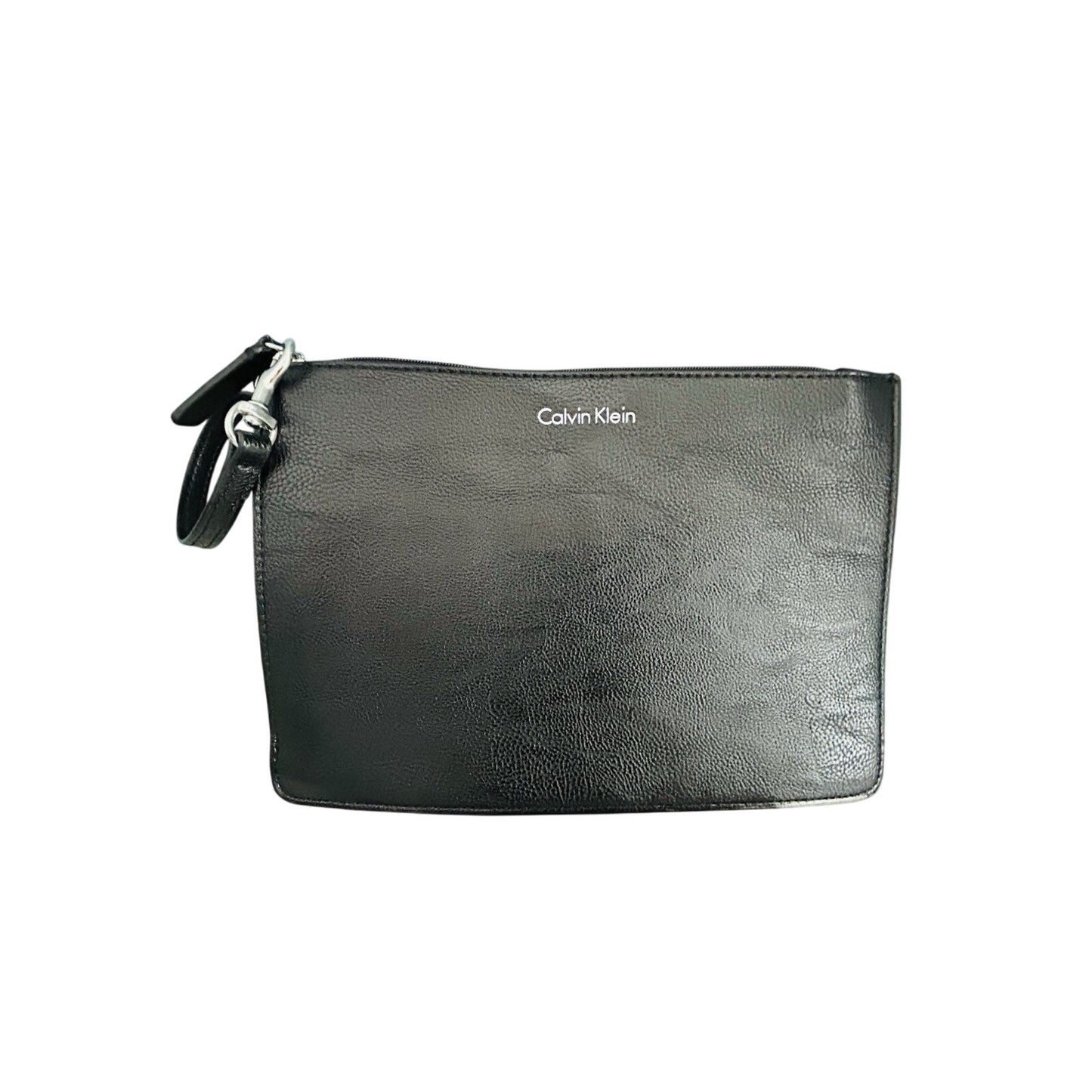 Calvin Klein Solid Black Wristlet Clutch Wedding Prom Vacation Purse Make-up Bag