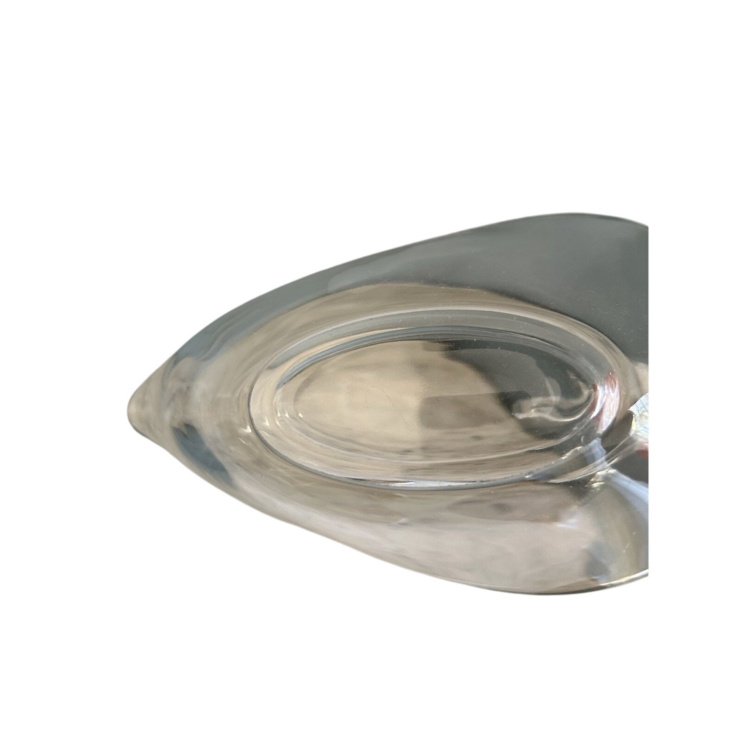 Swan Tiffin Duncan Miller 1950s Clear Glass Soap Dish Candy Bowl Beach Vintage