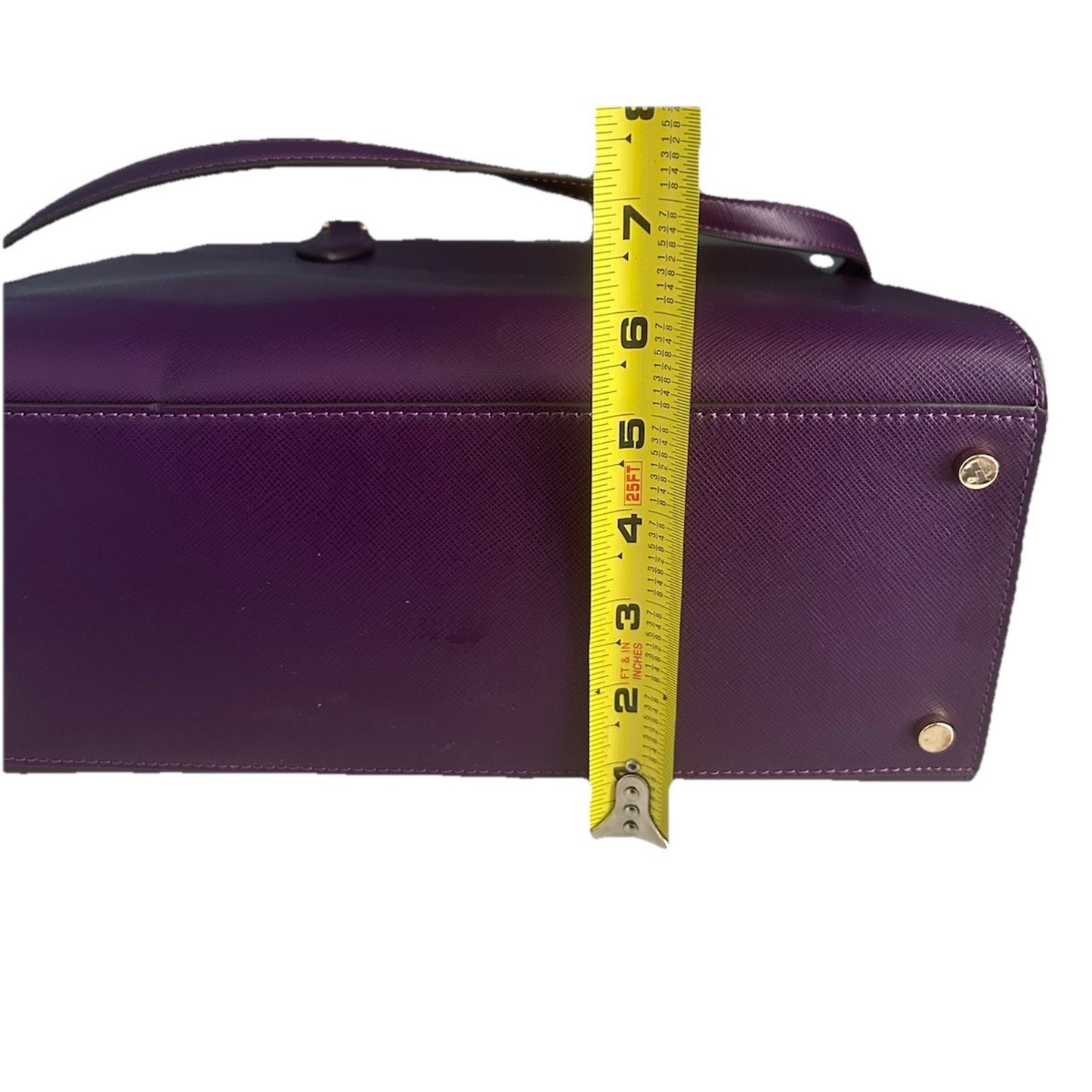 Kate Spade Ripe Plum Madison Saffiano Leather Medium Purple Bag Satchel EUC