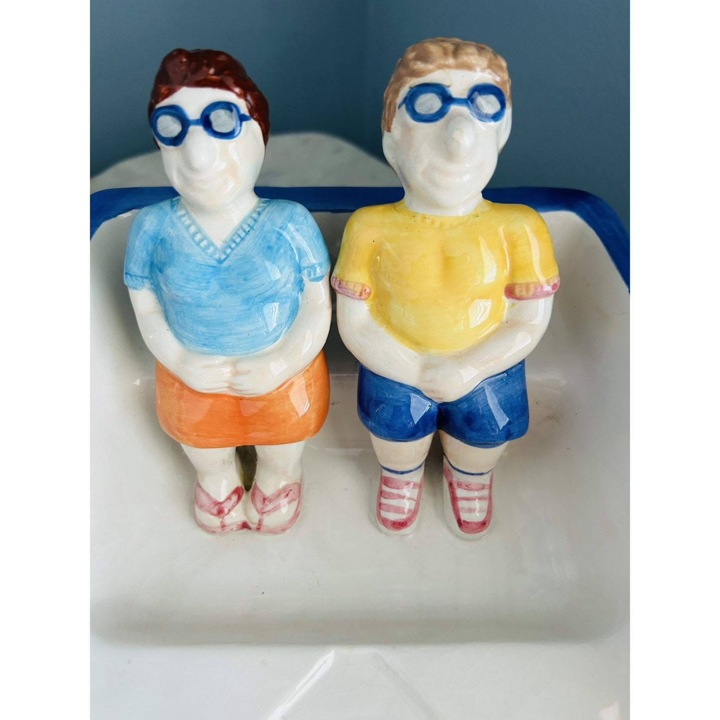 Platter Ceramic Boat Nautical Chip Dip Tray FWC Birthday Party Salsa Dip Beach
